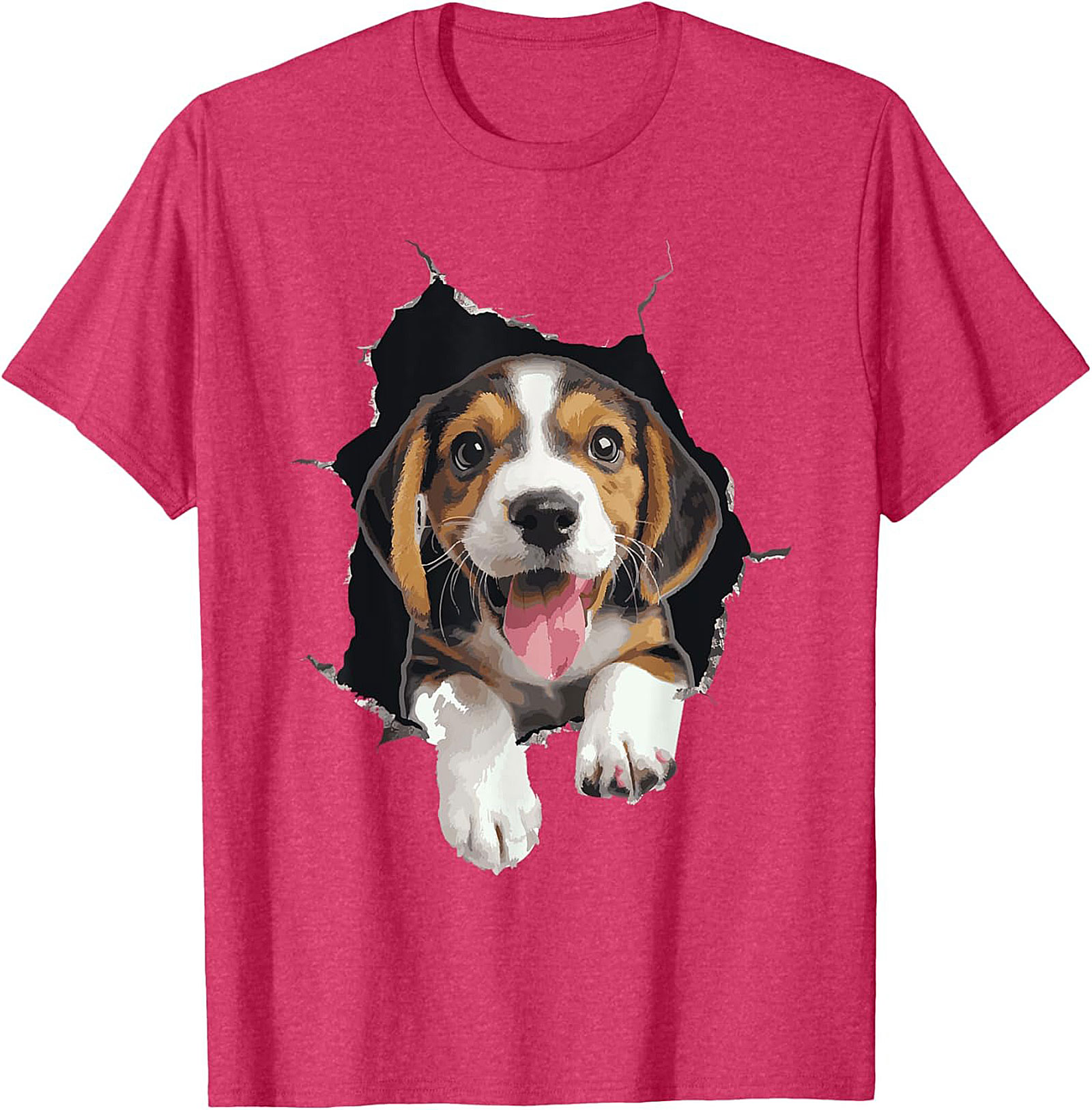 Beagle Puppy Peeking Funny Graphic Tee | Cute Dog Lover Unisex Shirt