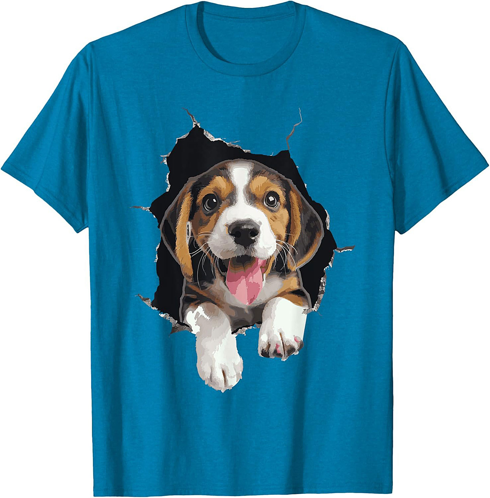 Beagle Puppy Peeking Funny Graphic Tee | Cute Dog Lover Unisex Shirt