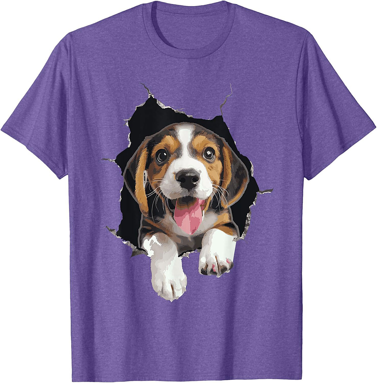 Beagle Puppy Peeking Funny Graphic Tee | Cute Dog Lover Unisex Shirt