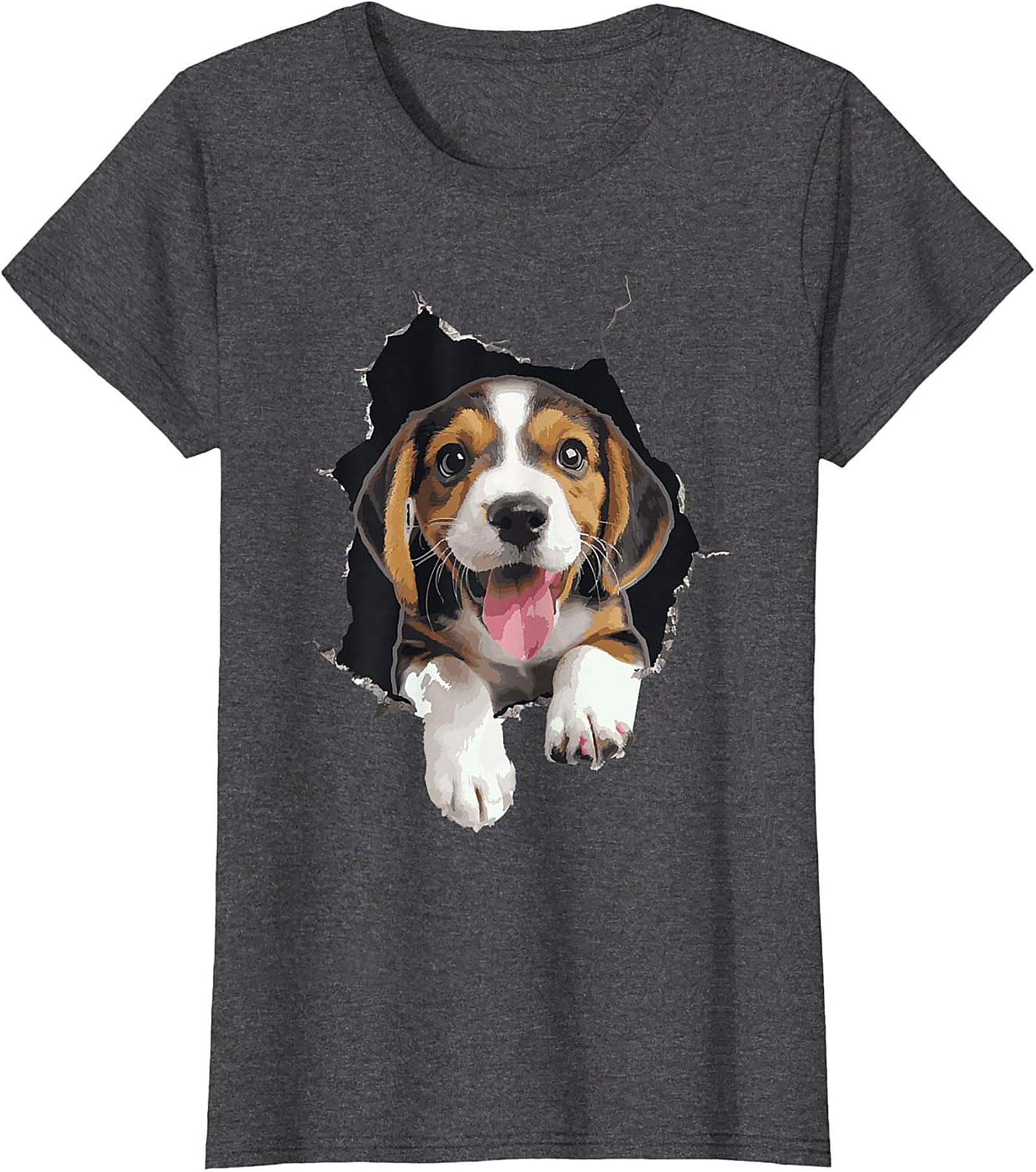 Beagle Puppy Peeking Funny Graphic Tee | Cute Dog Lover Unisex Shirt