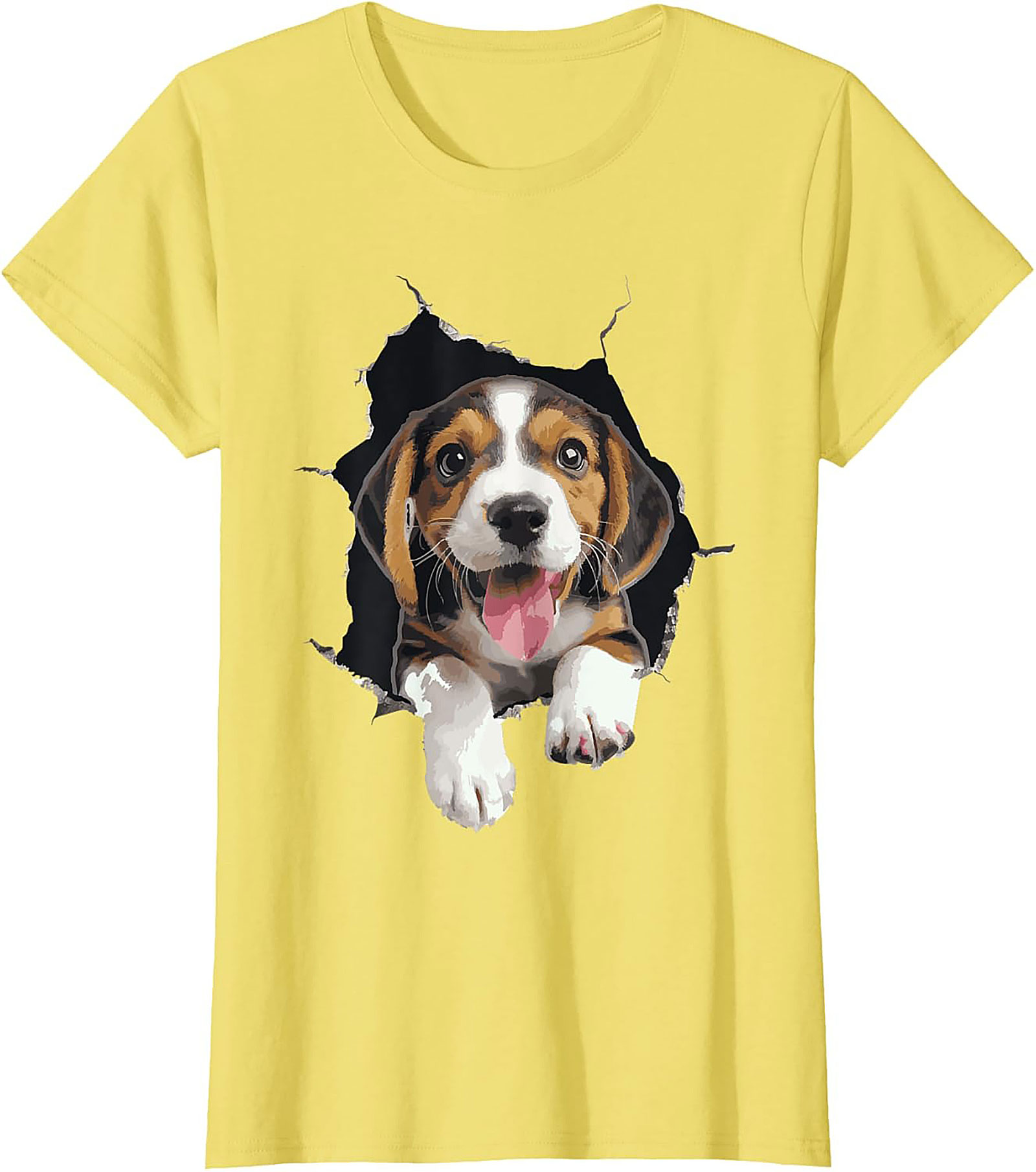 Beagle Puppy Peeking Funny Graphic Tee | Cute Dog Lover Unisex Shirt