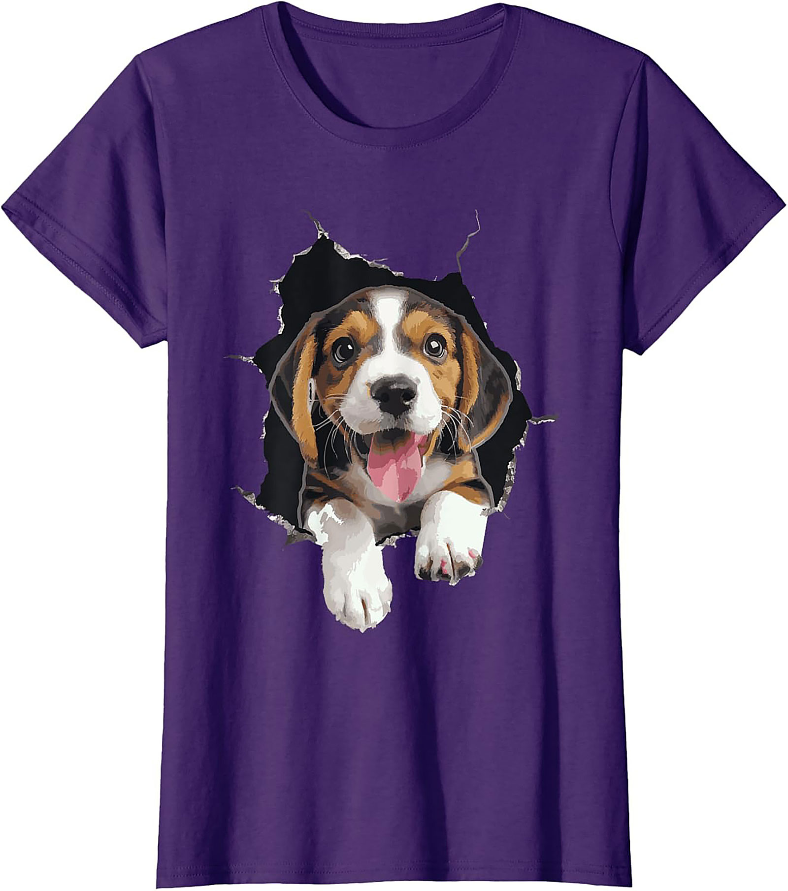 Beagle Puppy Peeking Funny Graphic Tee | Cute Dog Lover Unisex Shirt