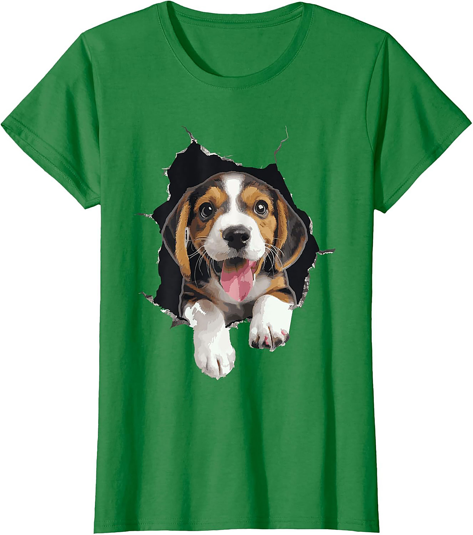 Beagle Puppy Peeking Funny Graphic Tee | Cute Dog Lover Unisex Shirt