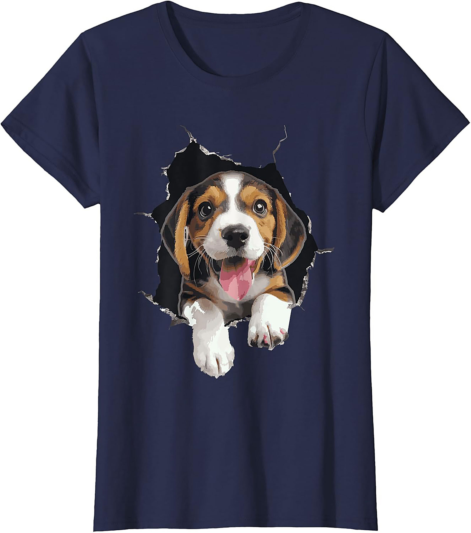 Beagle Puppy Peeking Funny Graphic Tee | Cute Dog Lover Unisex Shirt