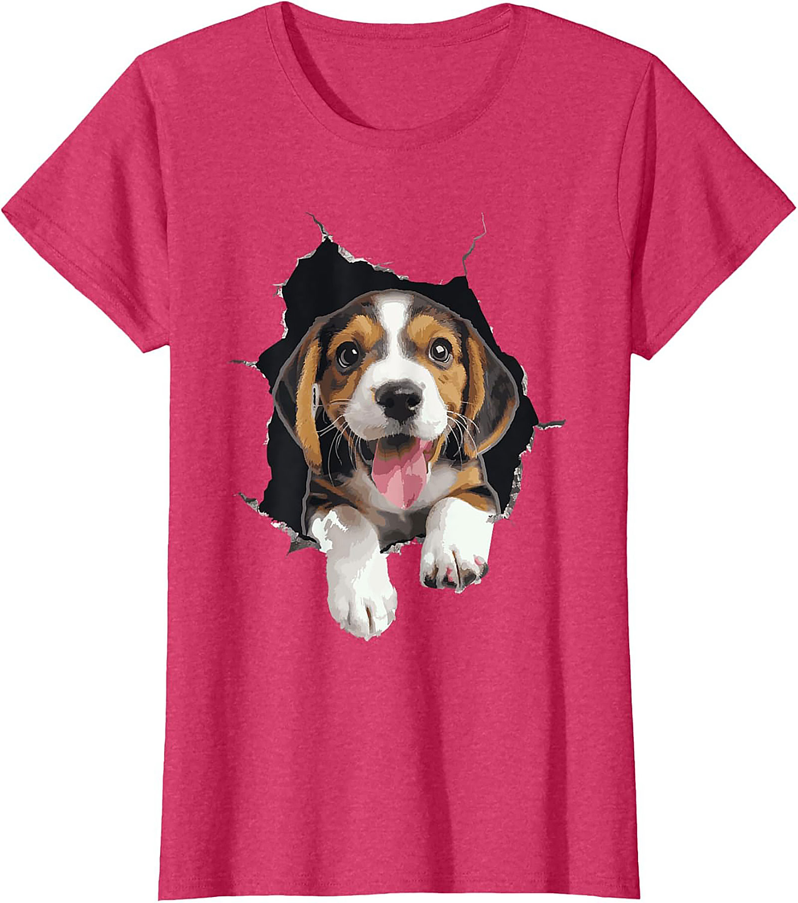 Beagle Puppy Peeking Funny Graphic Tee | Cute Dog Lover Unisex Shirt