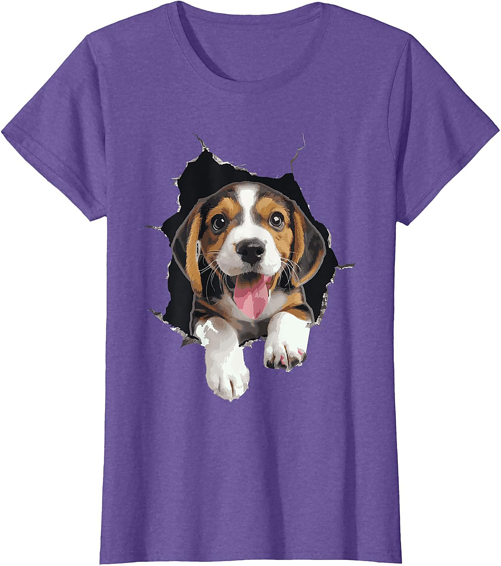 Beagle Puppy Peeking Funny Graphic Tee | Cute Dog Lover Unisex Shirt