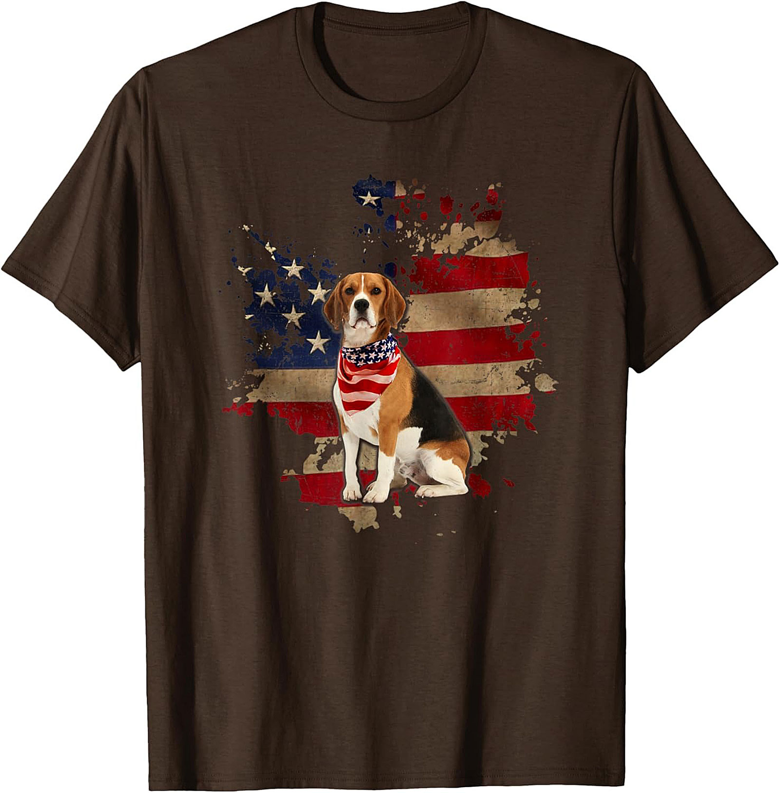 Beagle American Flag T-shirt - Patriotic Dog Lover Graphic Tee