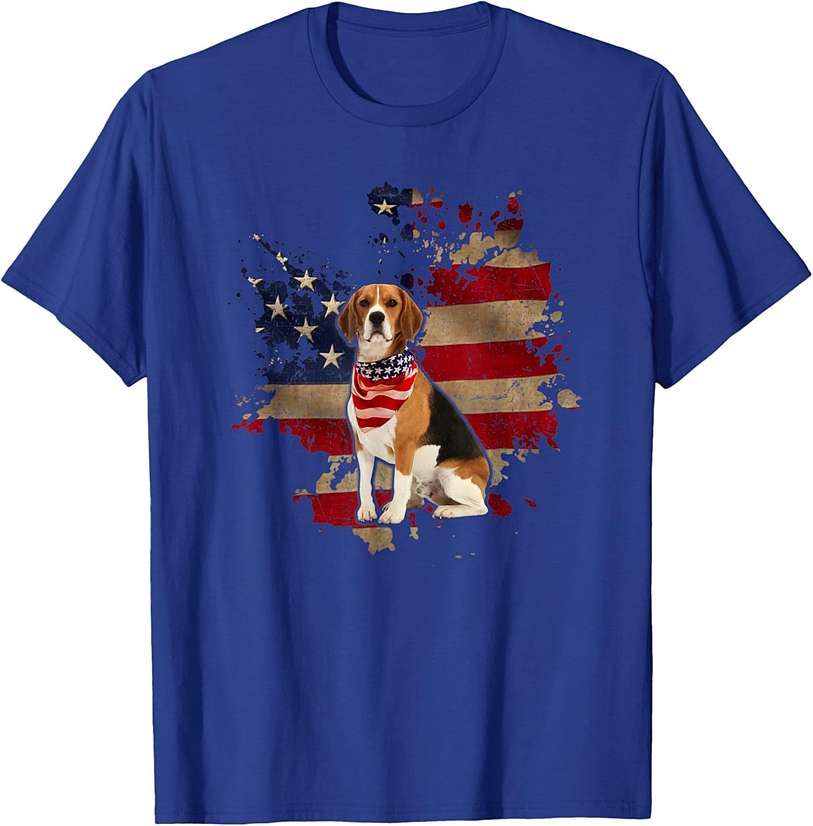 Beagle American Flag T-shirt - Patriotic Dog Lover Graphic Tee