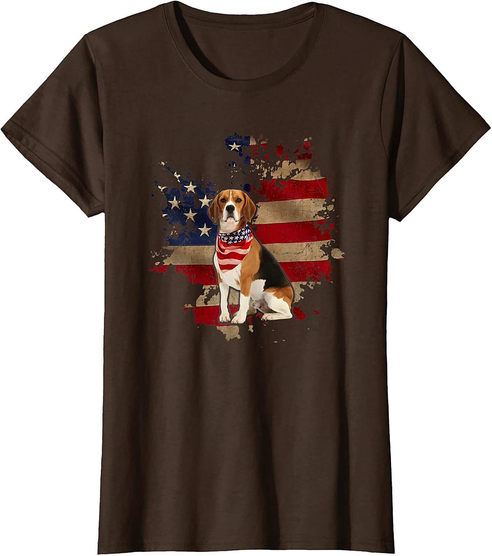 Beagle American Flag T-shirt - Patriotic Dog Lover Graphic Tee