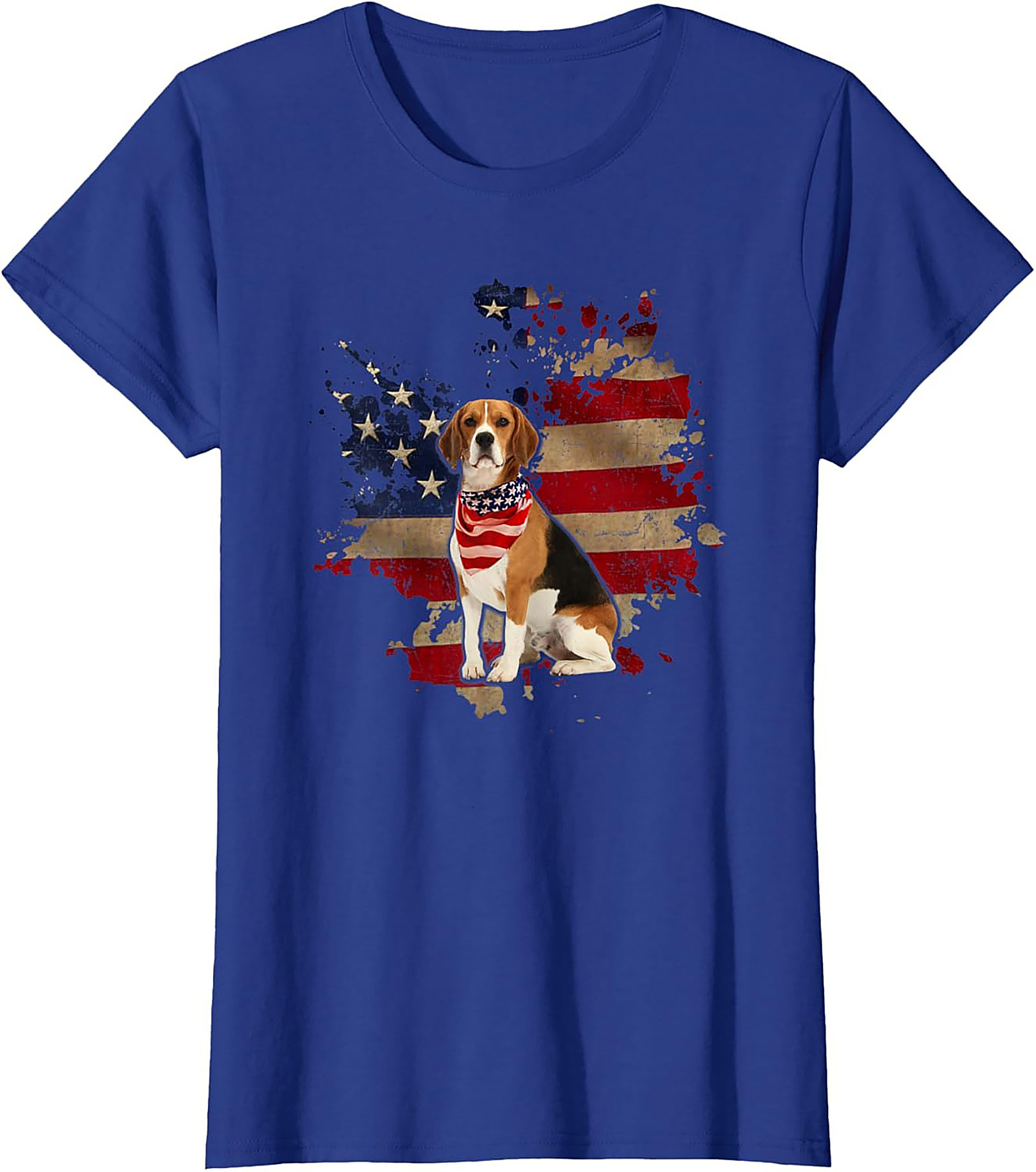 Beagle American Flag T-shirt - Patriotic Dog Lover Graphic Tee