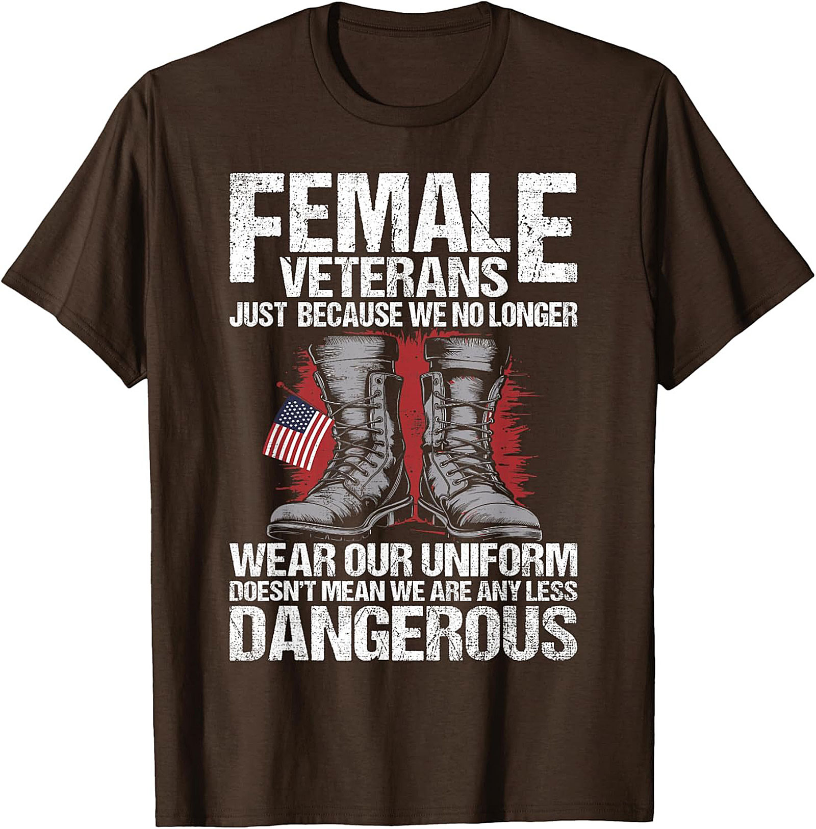 Female Veterans T-Shirt | Dangerous Women Veteran Graphic Tee