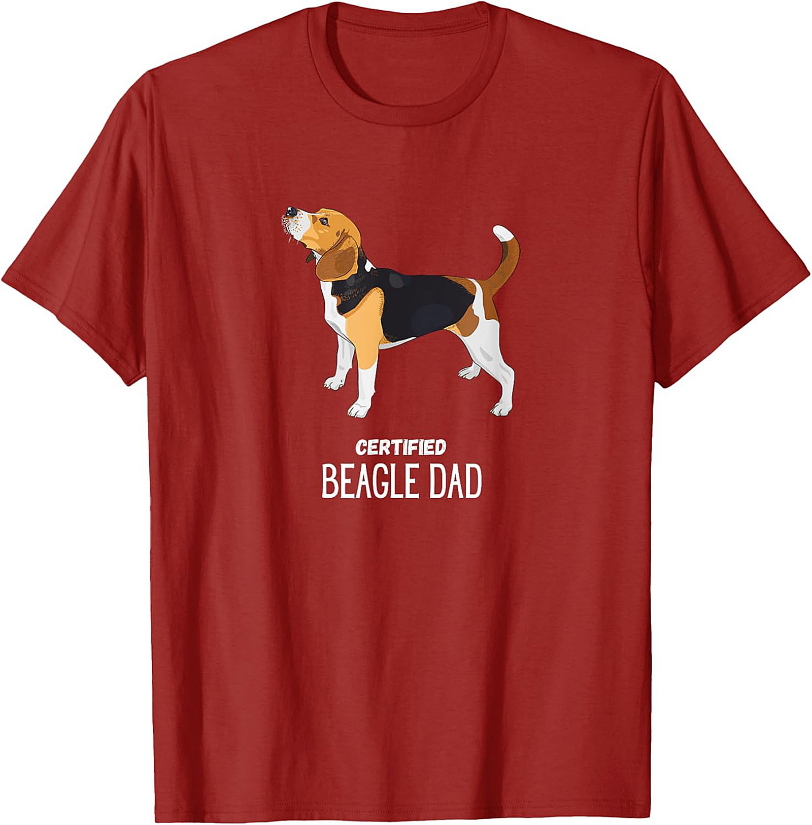 Certified Beagle Dad T-Shirt | Funny Dog Owner Graphic Tee