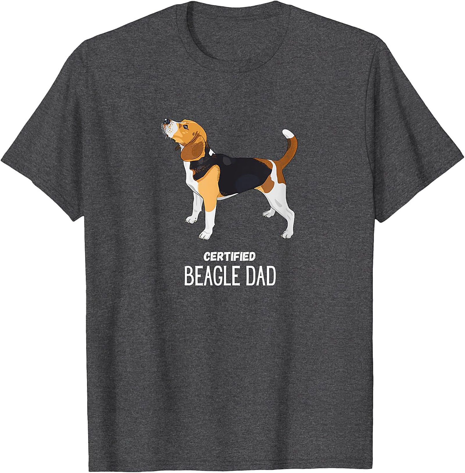 Certified Beagle Dad T-Shirt | Funny Dog Owner Graphic Tee