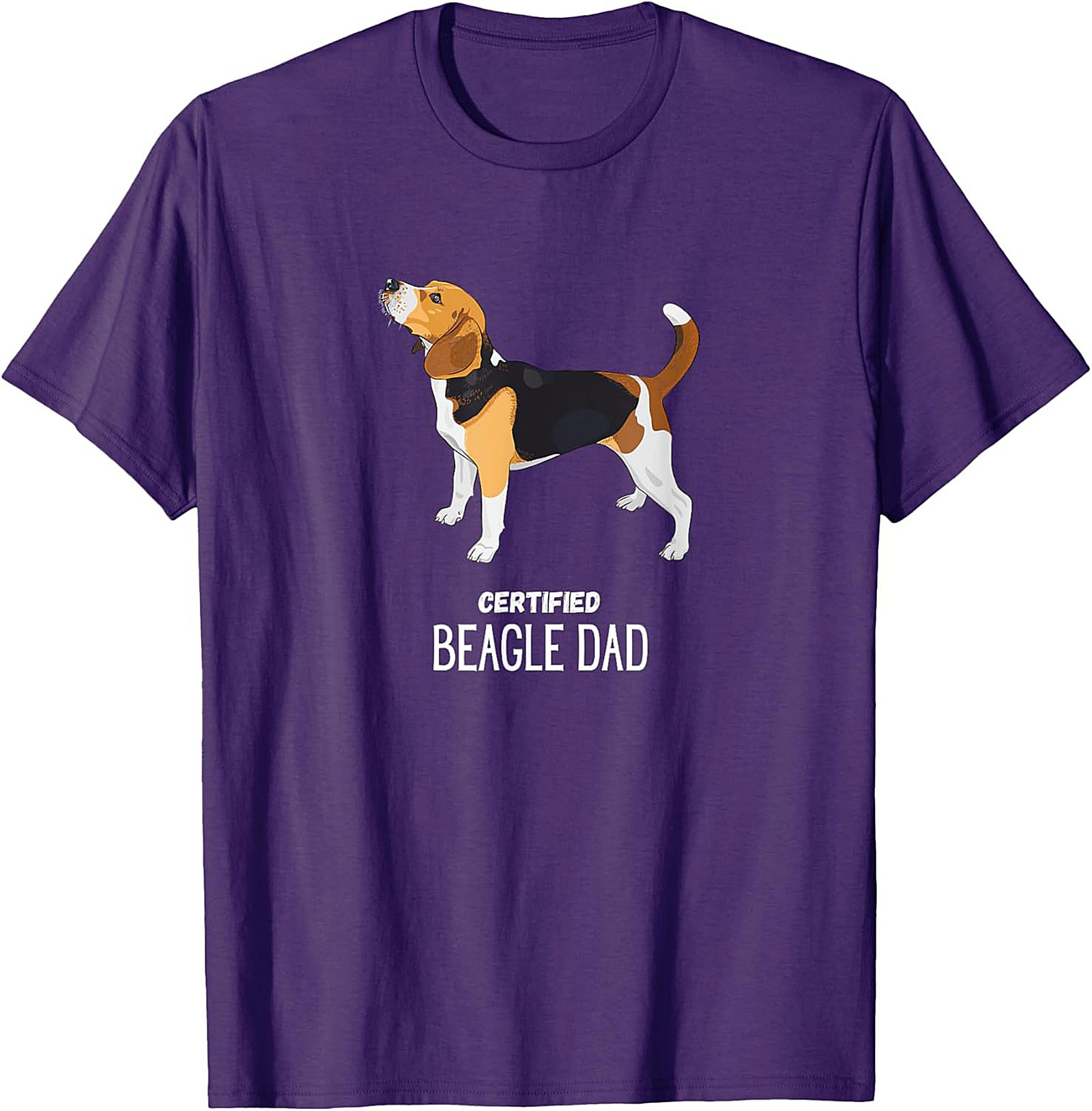 Certified Beagle Dad T-Shirt | Funny Dog Owner Graphic Tee