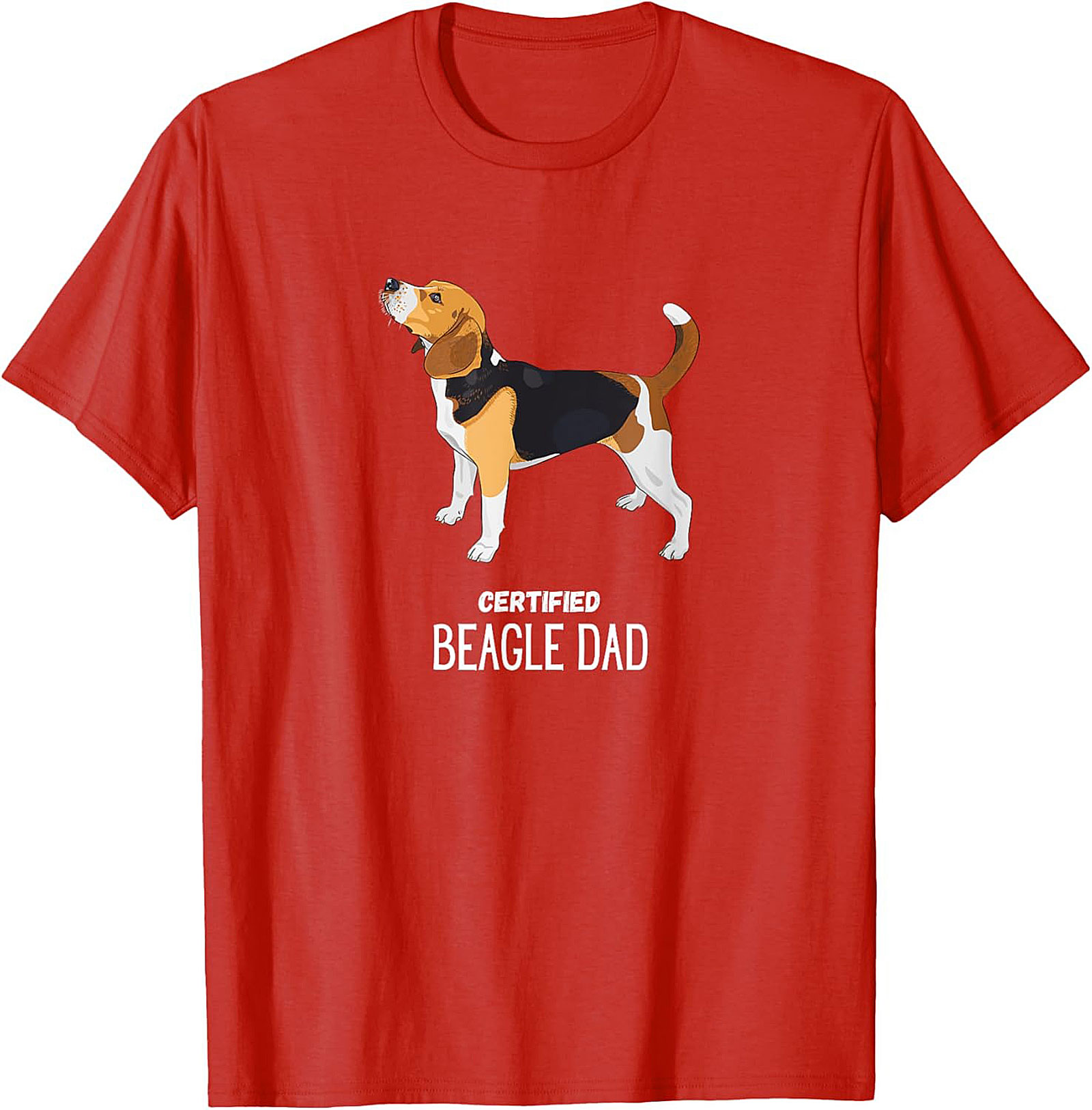 Certified Beagle Dad T-Shirt | Funny Dog Owner Graphic Tee