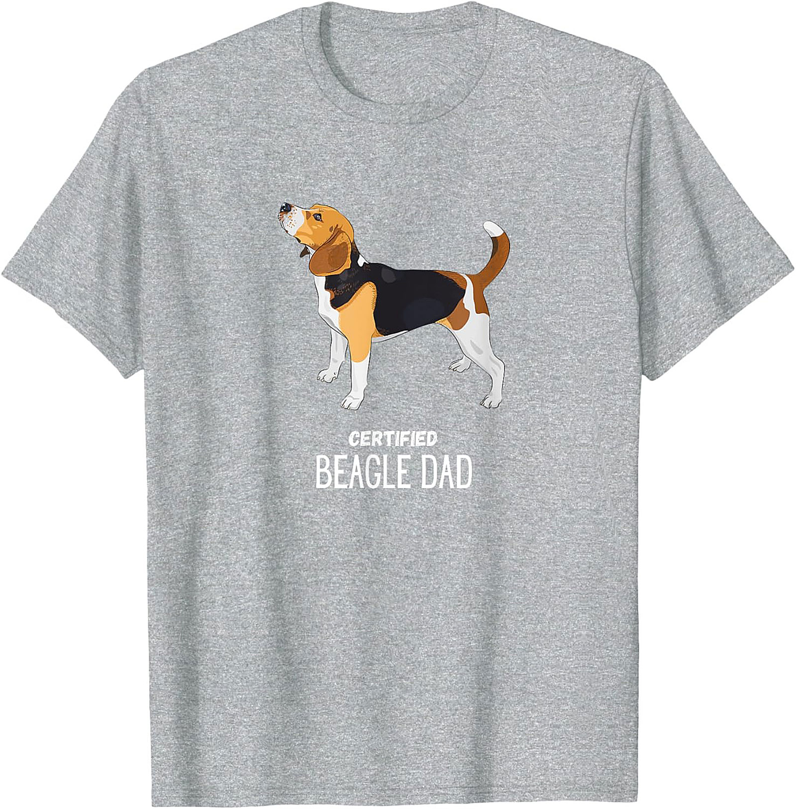 Certified Beagle Dad T-Shirt | Funny Dog Owner Graphic Tee
