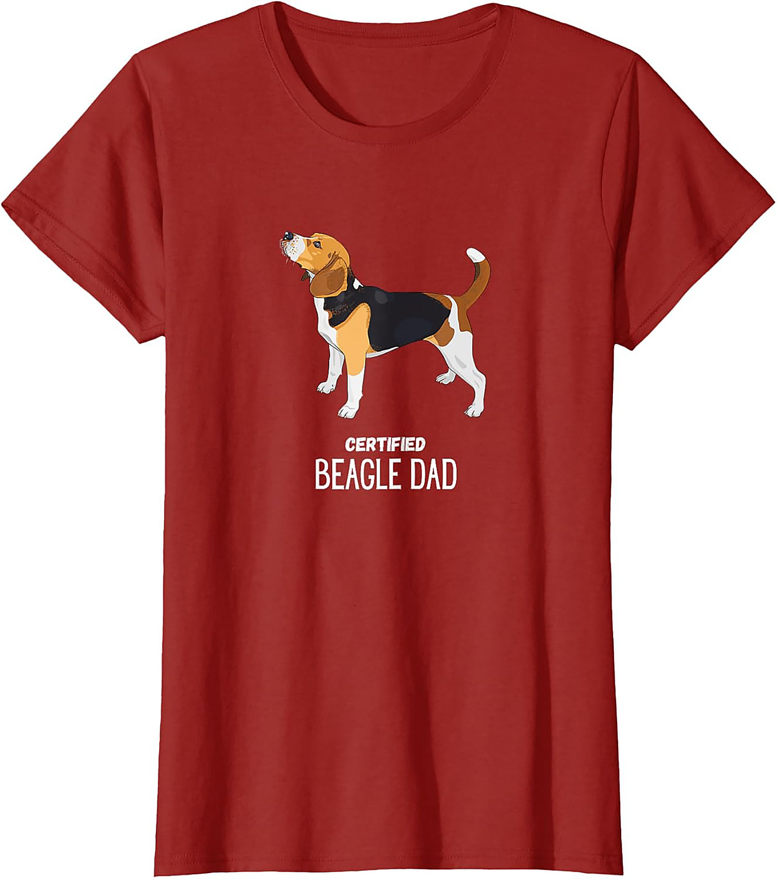 Certified Beagle Dad T-Shirt | Funny Dog Owner Graphic Tee