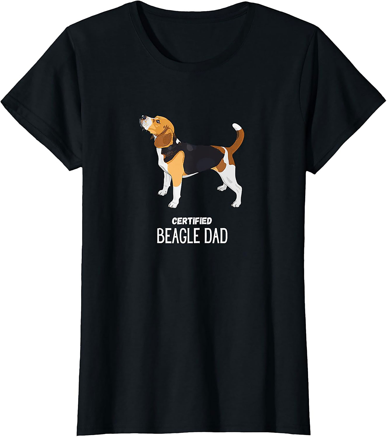 Certified Beagle Dad T-Shirt | Funny Dog Owner Graphic Tee