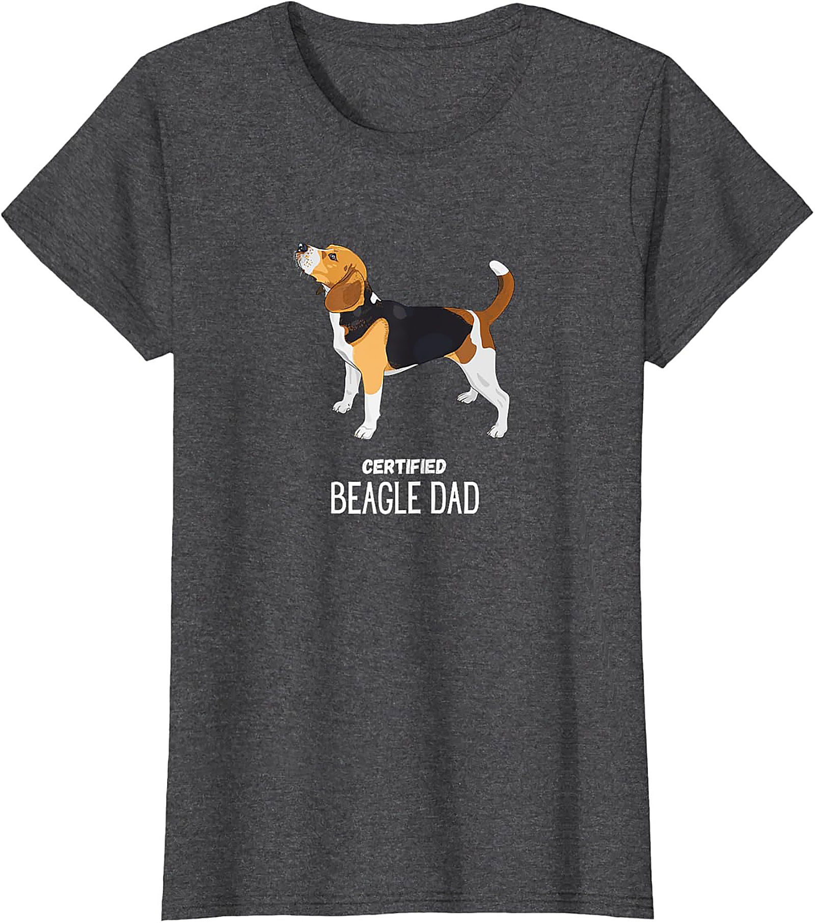 Certified Beagle Dad T-Shirt | Funny Dog Owner Graphic Tee