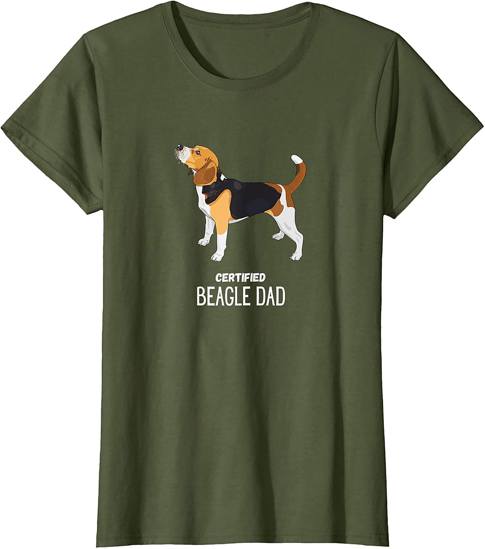 Certified Beagle Dad T-Shirt | Funny Dog Owner Graphic Tee