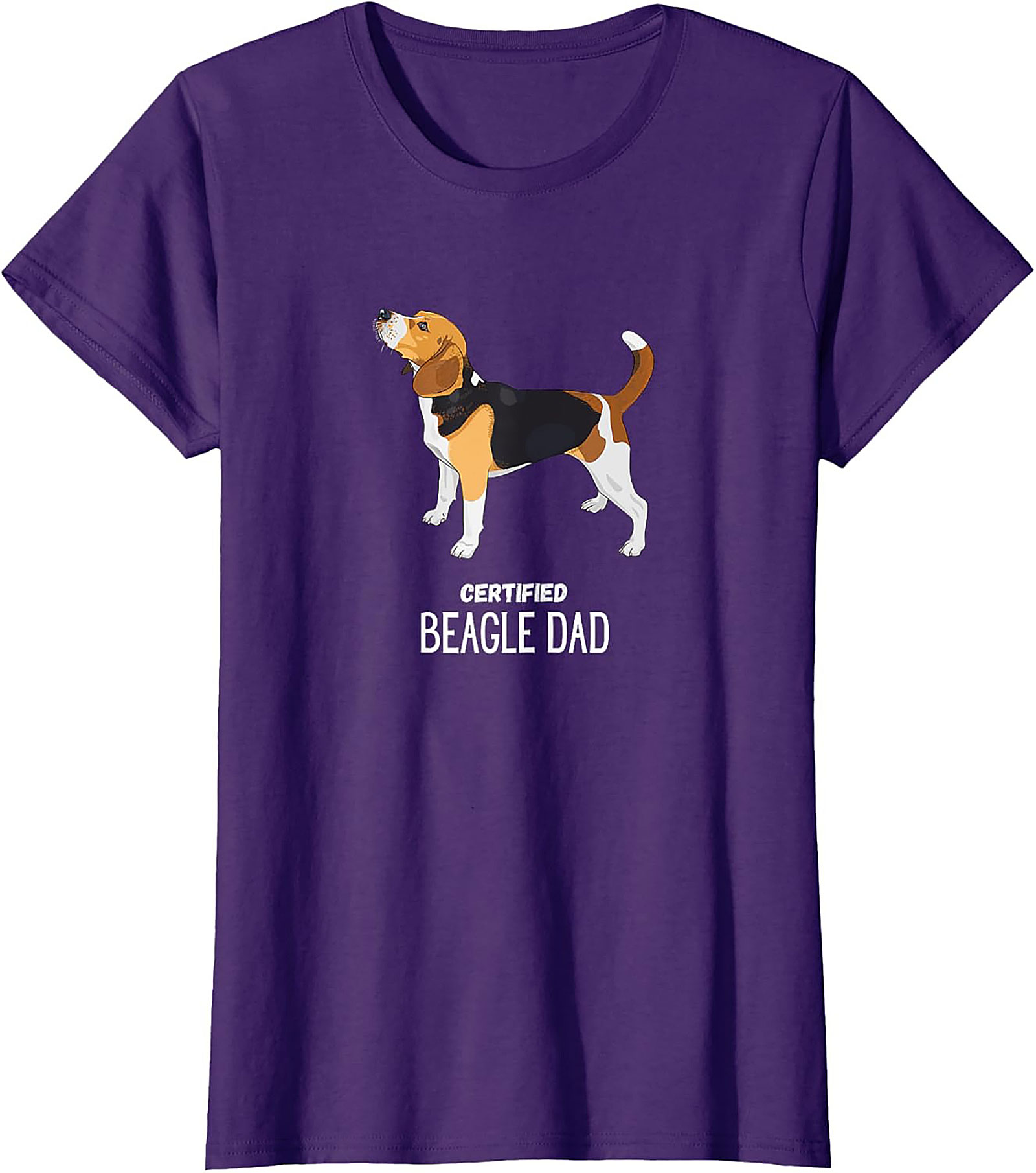 Certified Beagle Dad T-Shirt | Funny Dog Owner Graphic Tee