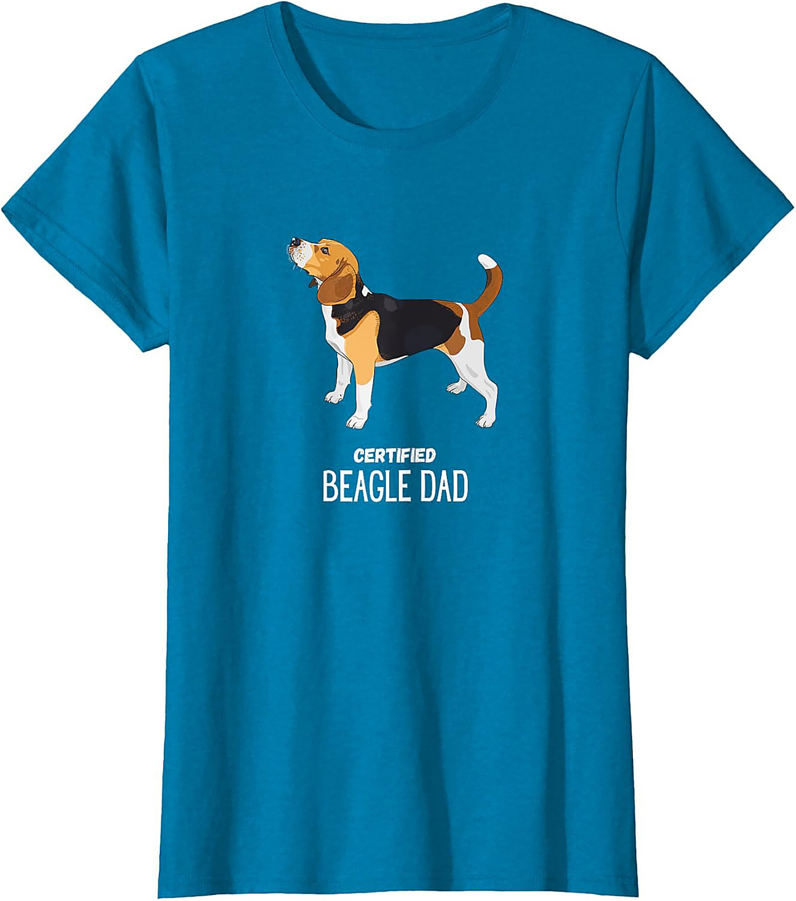 Certified Beagle Dad T-Shirt | Funny Dog Owner Graphic Tee