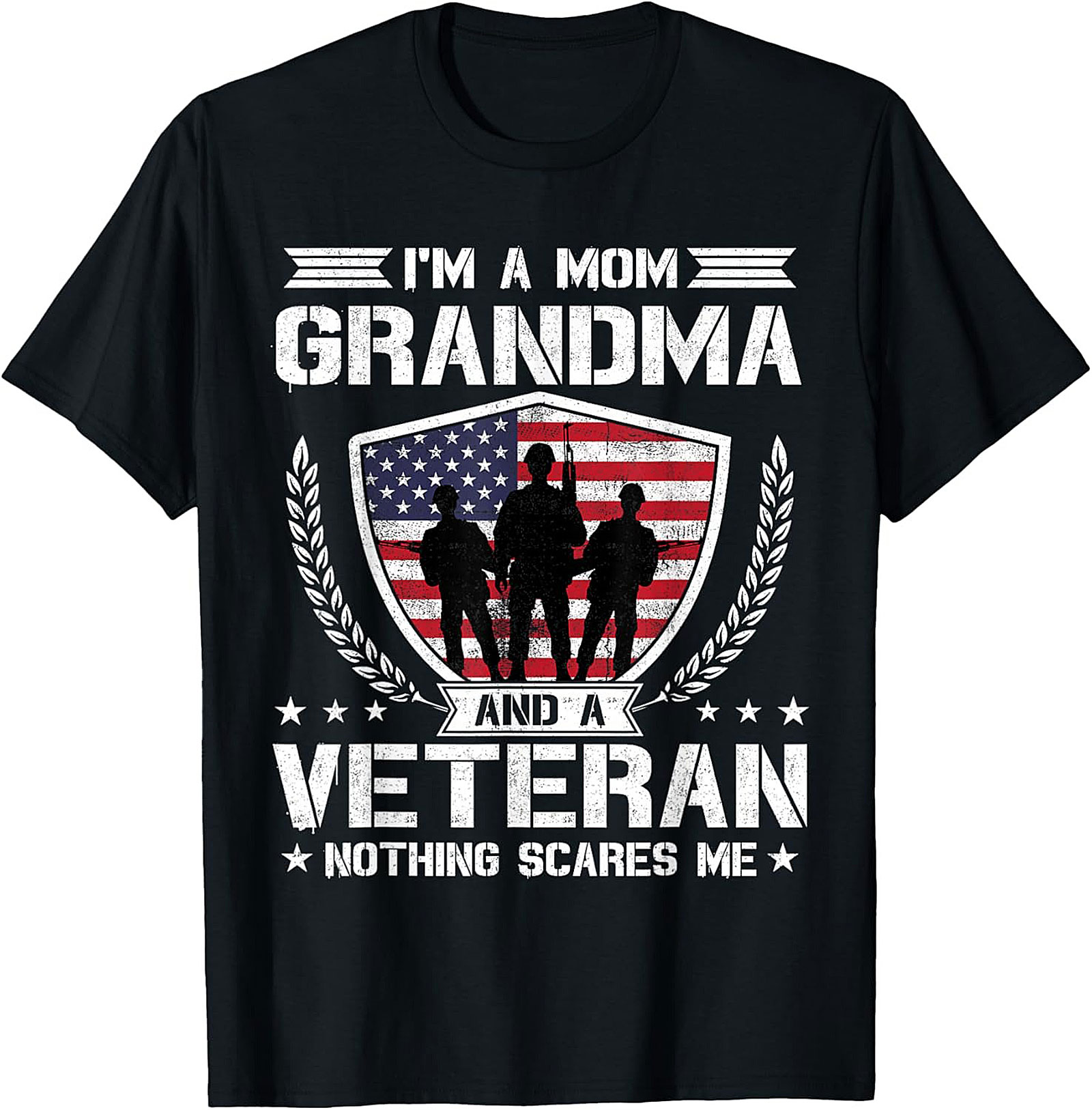 Veteran Grandma T-shirt | Funny Military Mom Graphic Tee