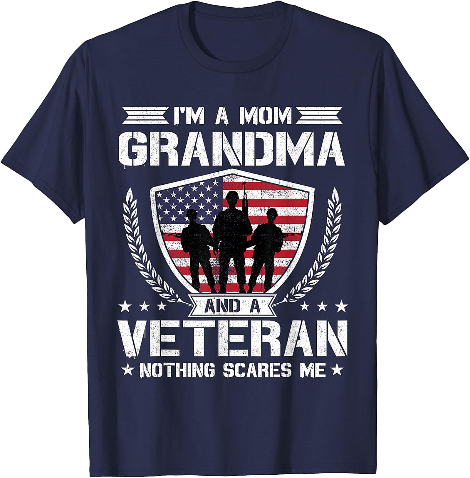 Veteran Grandma T-shirt | Funny Military Mom Graphic Tee