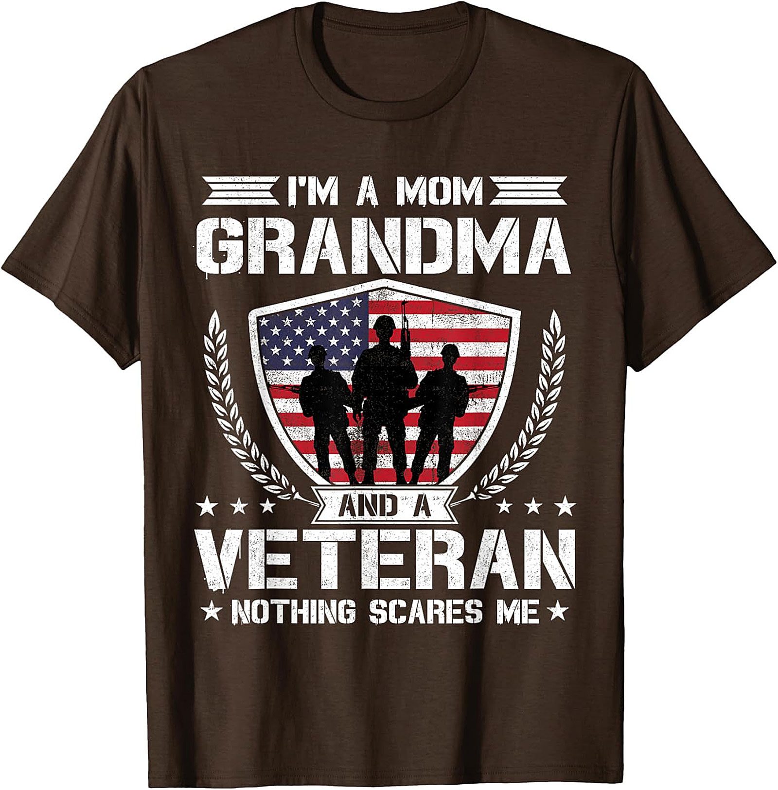 Veteran Grandma T-shirt | Funny Military Mom Graphic Tee