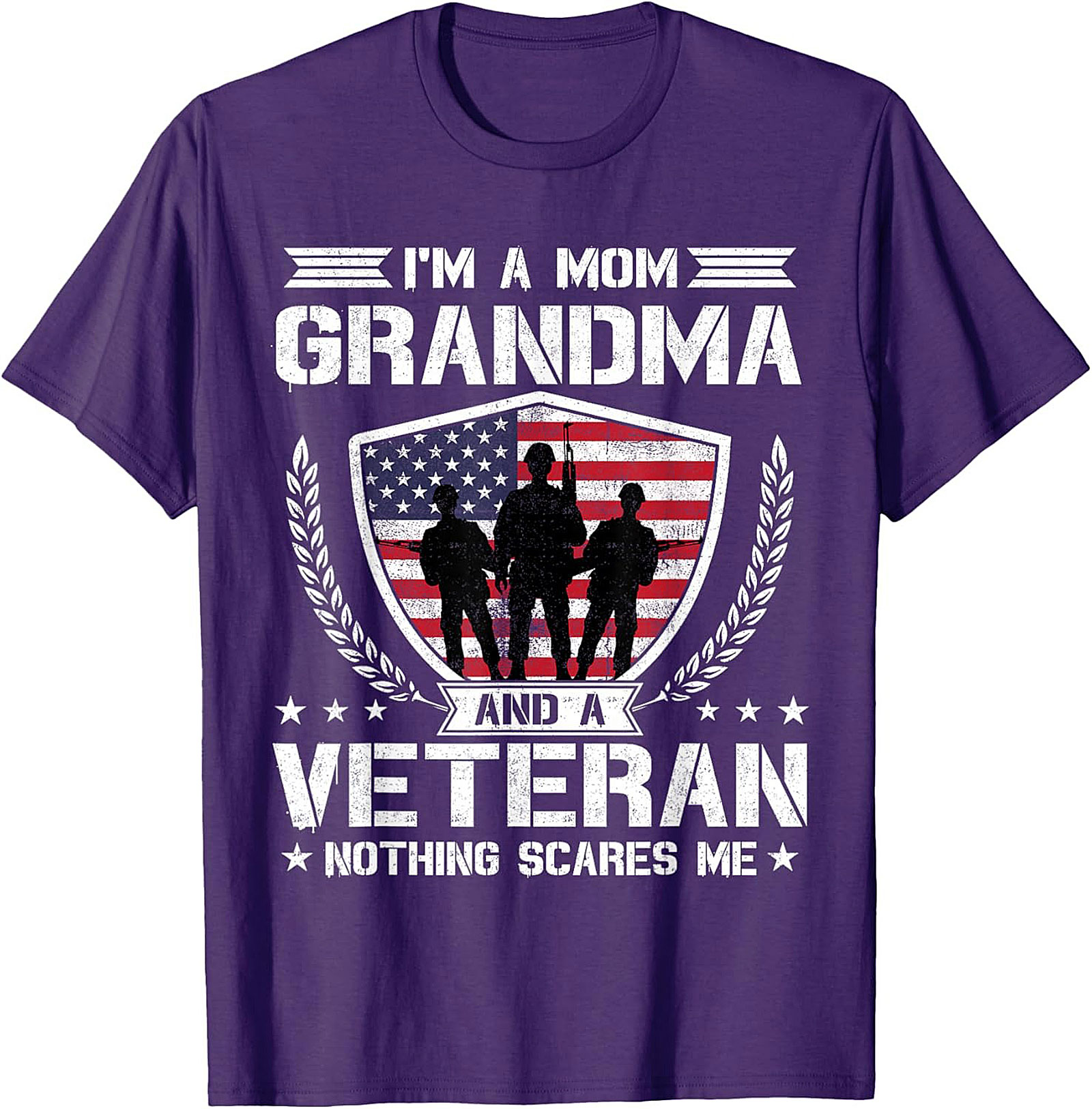 Veteran Grandma T-shirt | Funny Military Mom Graphic Tee