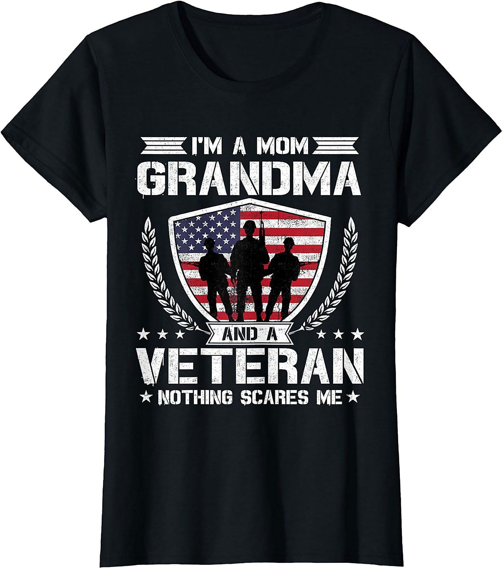 Veteran Grandma T-shirt | Funny Military Mom Graphic Tee