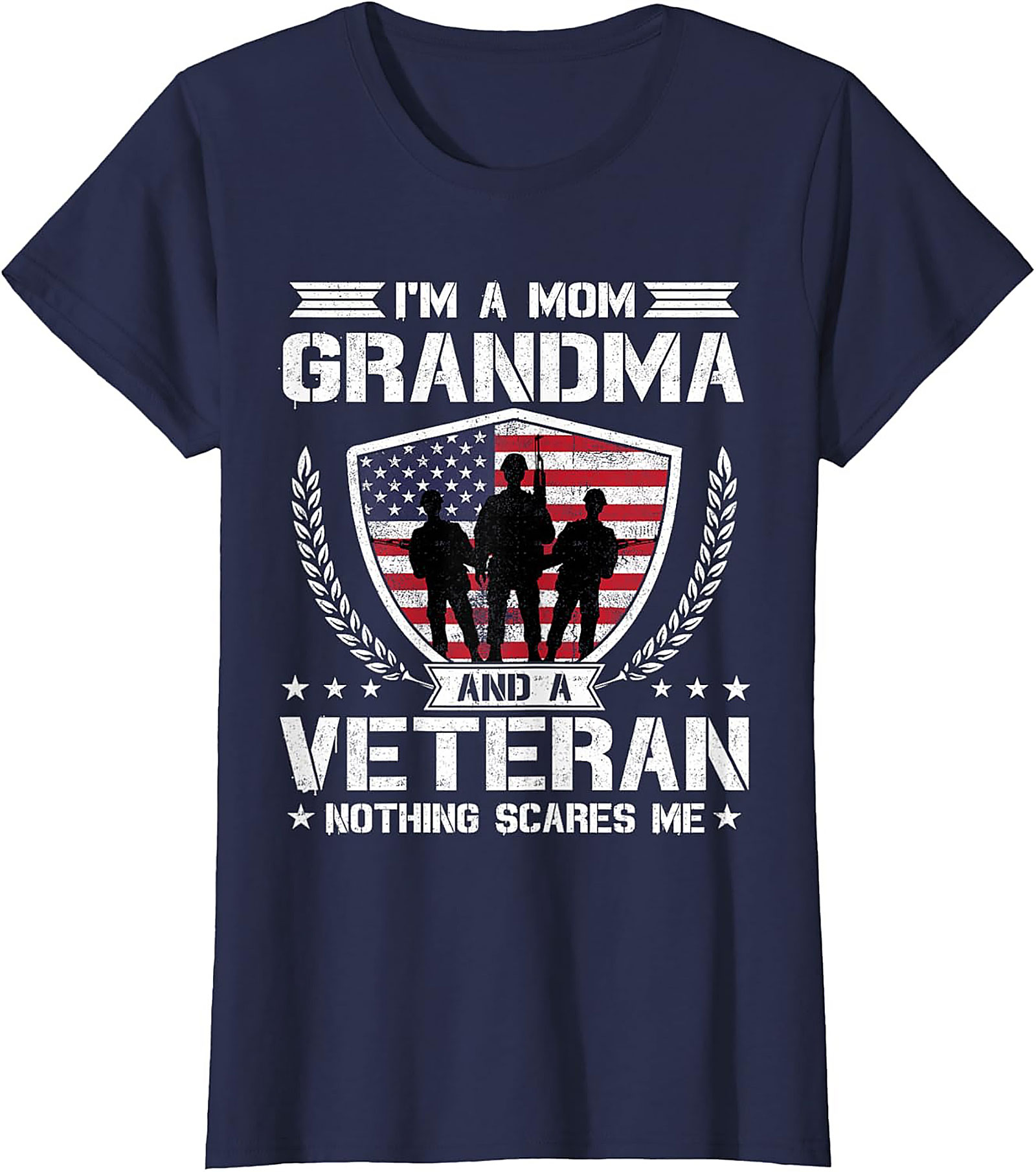 Veteran Grandma T-shirt | Funny Military Mom Graphic Tee