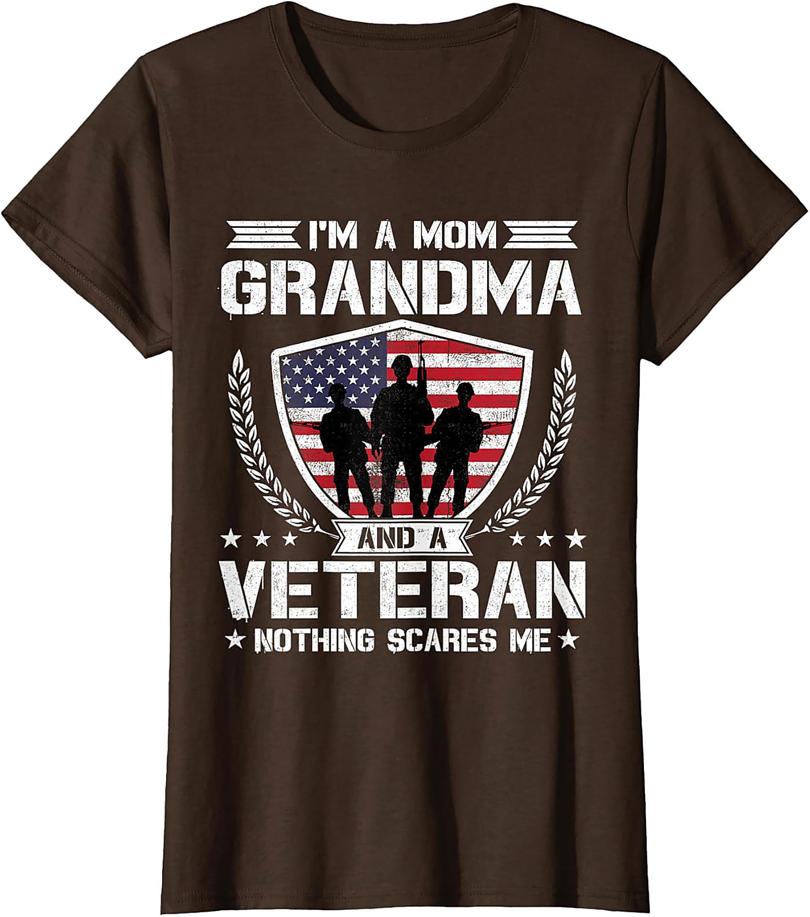 Veteran Grandma T-shirt | Funny Military Mom Graphic Tee
