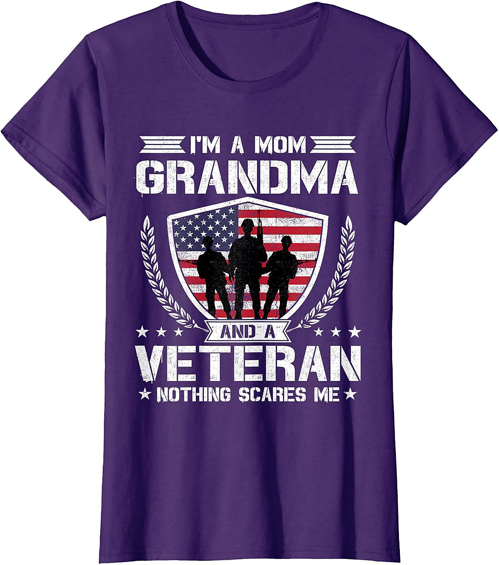Veteran Grandma T-shirt | Funny Military Mom Graphic Tee