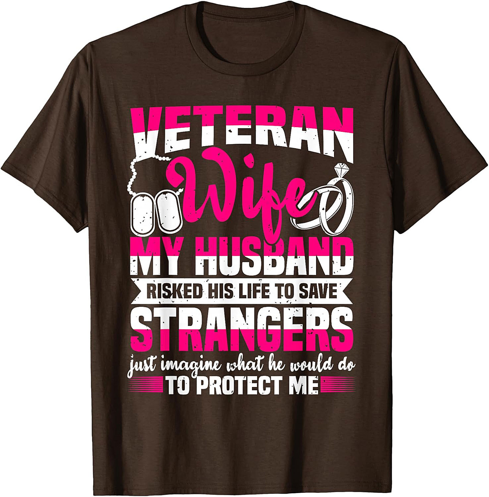 Proud Veteran Wife T-Shirt | Military Spouse Gift Idea