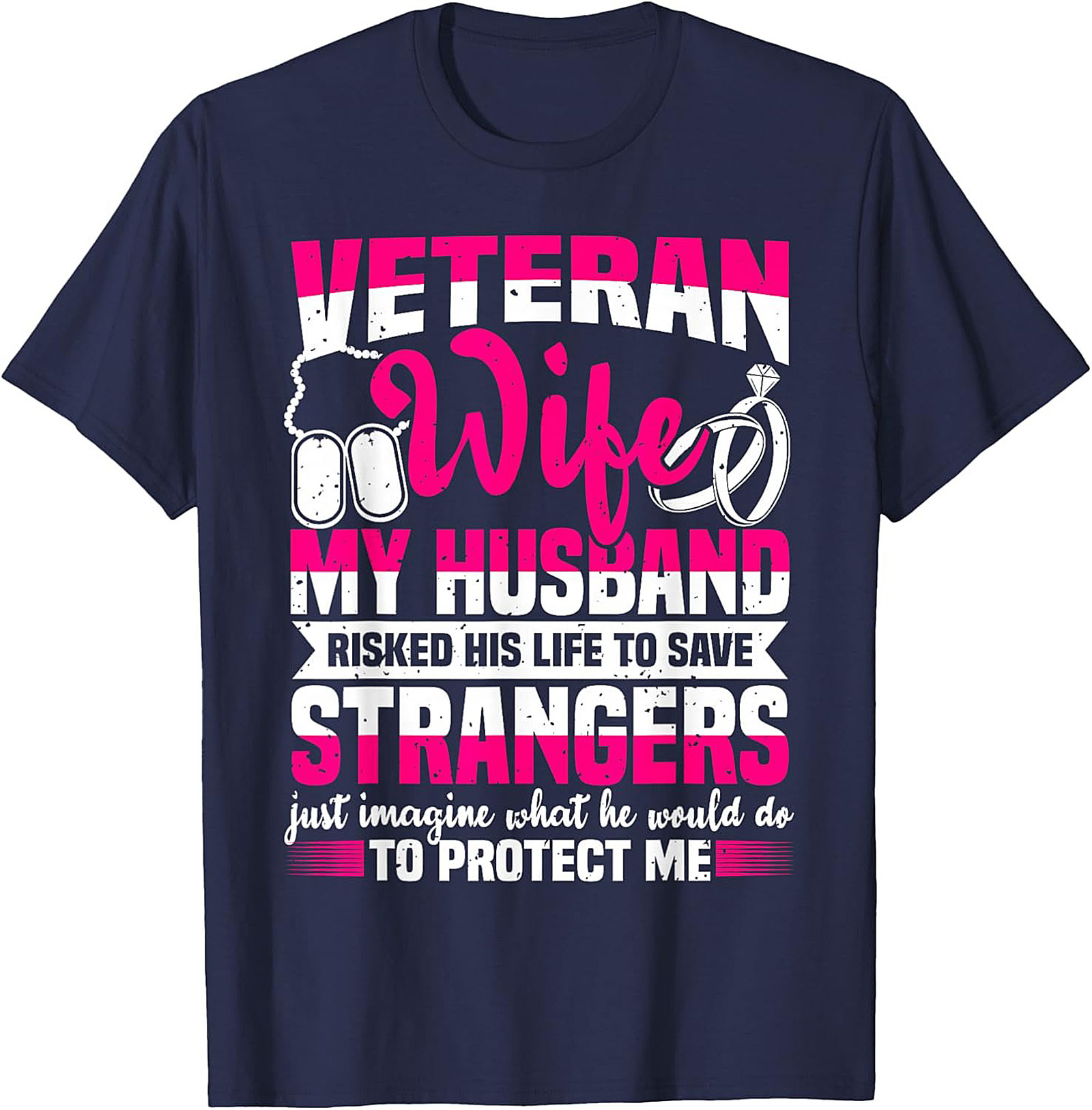 Proud Veteran Wife T-Shirt | Military Spouse Gift Idea