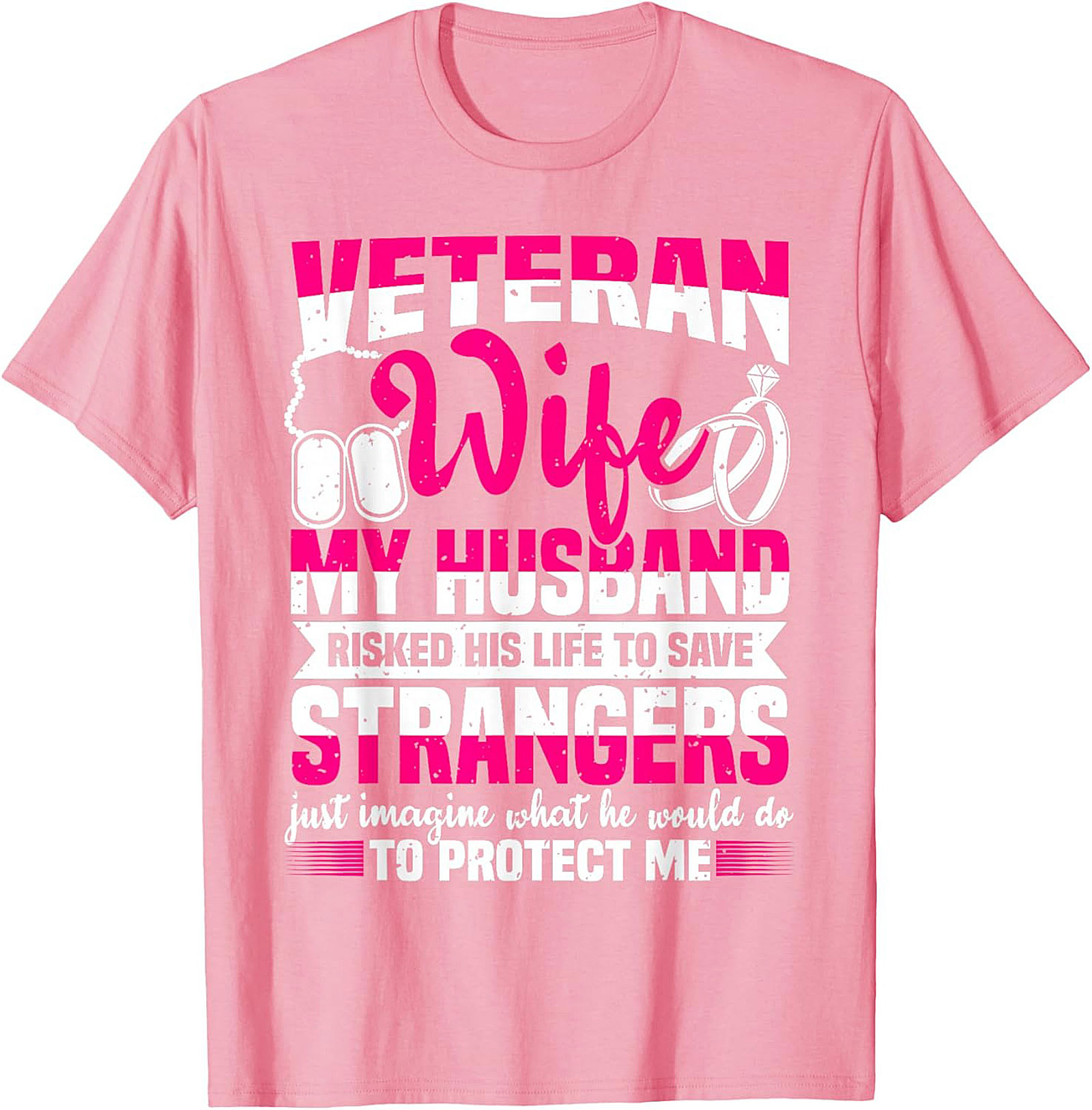 Proud Veteran Wife T-Shirt | Military Spouse Gift Idea