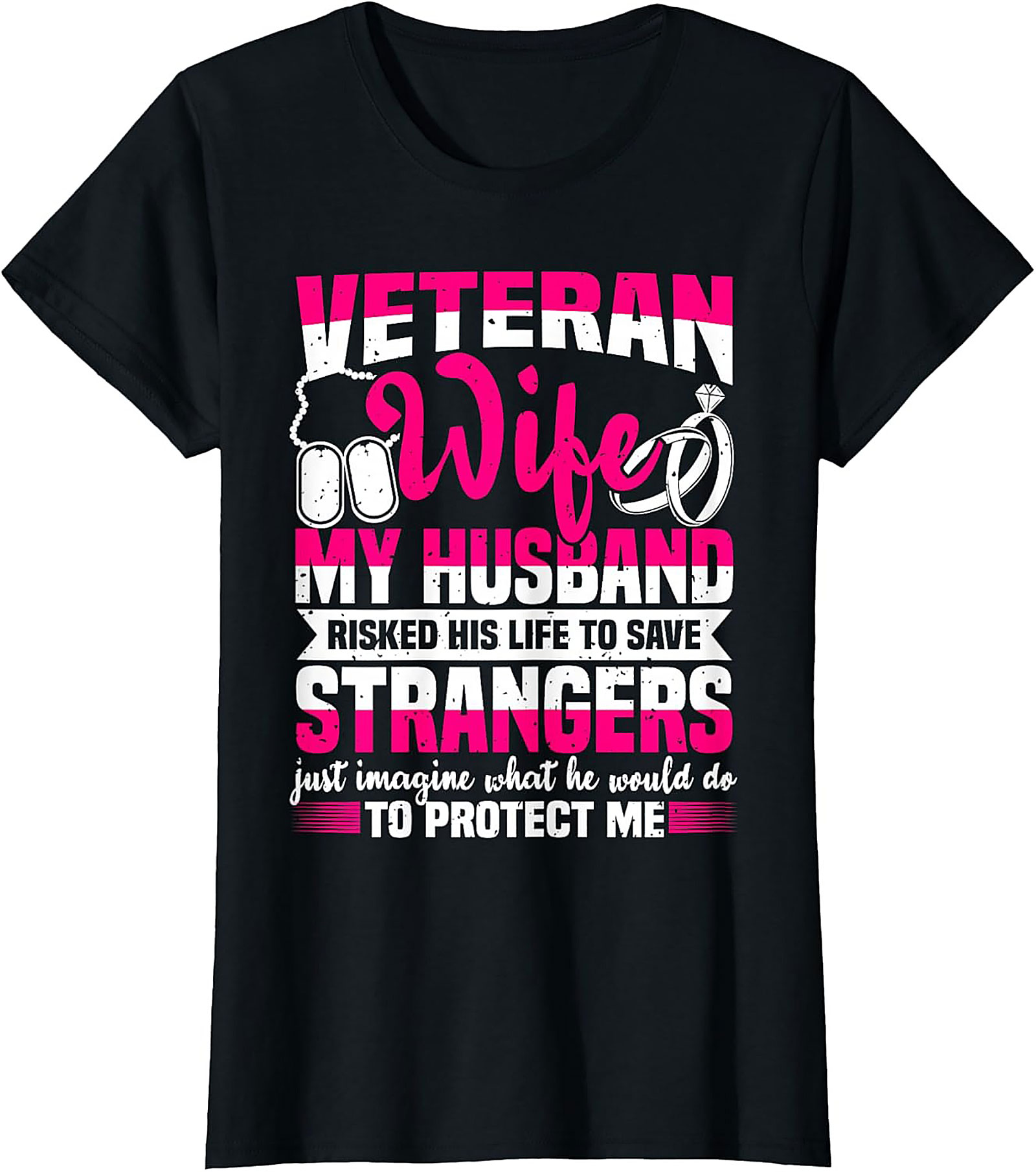 Proud Veteran Wife T-Shirt | Military Spouse Gift Idea