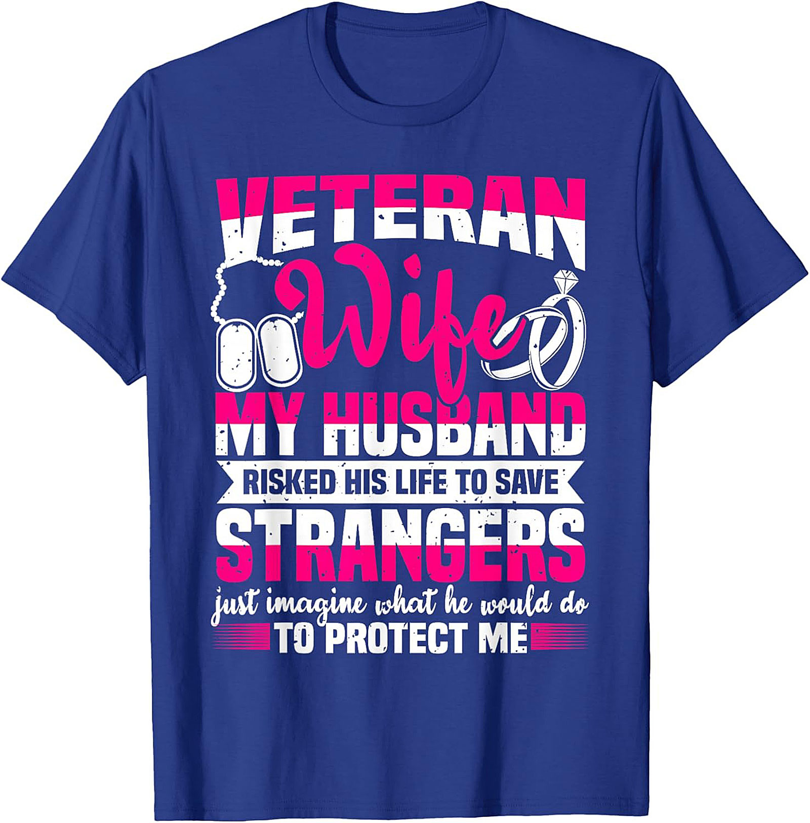 Proud Veteran Wife T-Shirt | Military Spouse Gift Idea