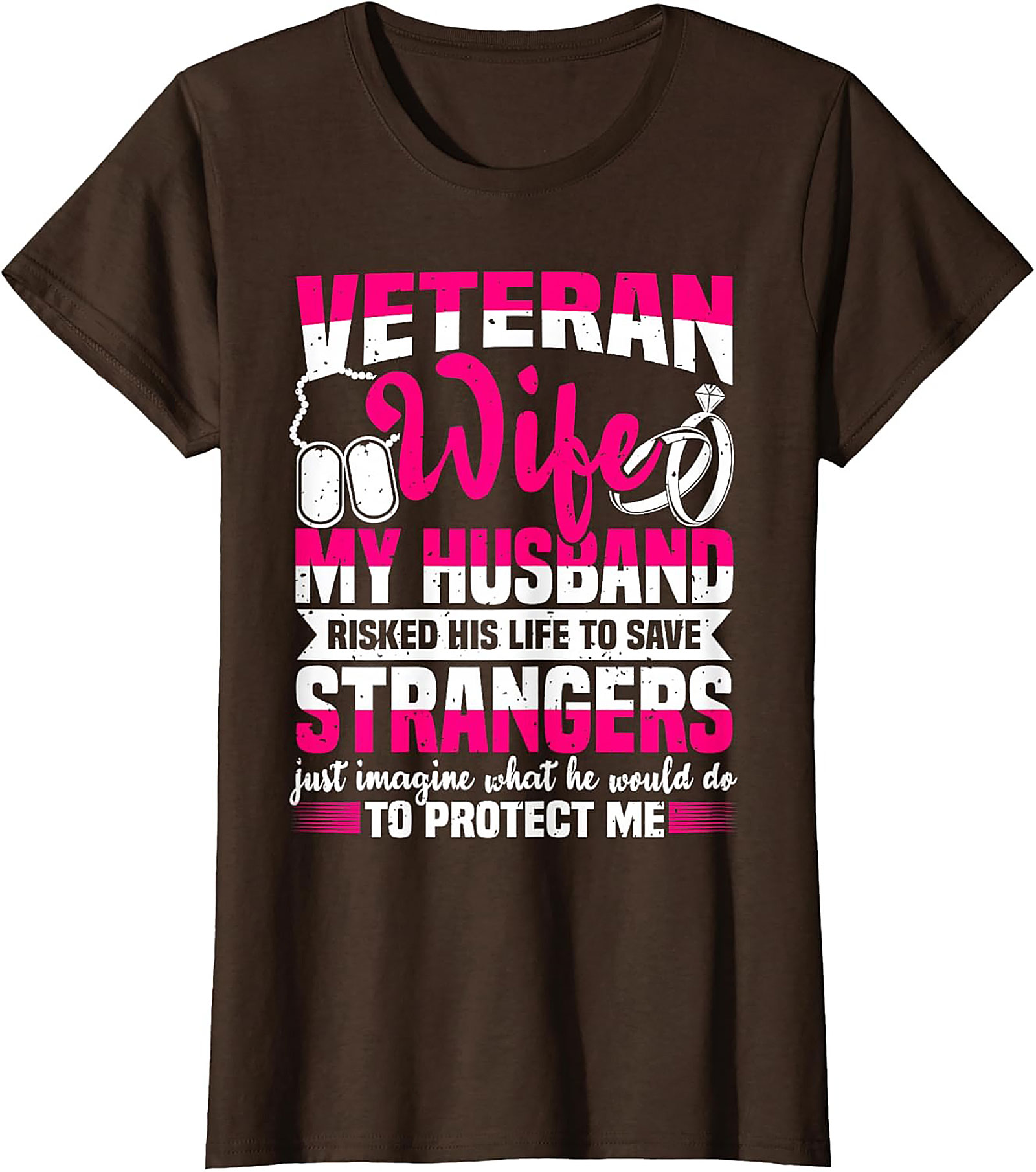 Proud Veteran Wife T-Shirt | Military Spouse Gift Idea
