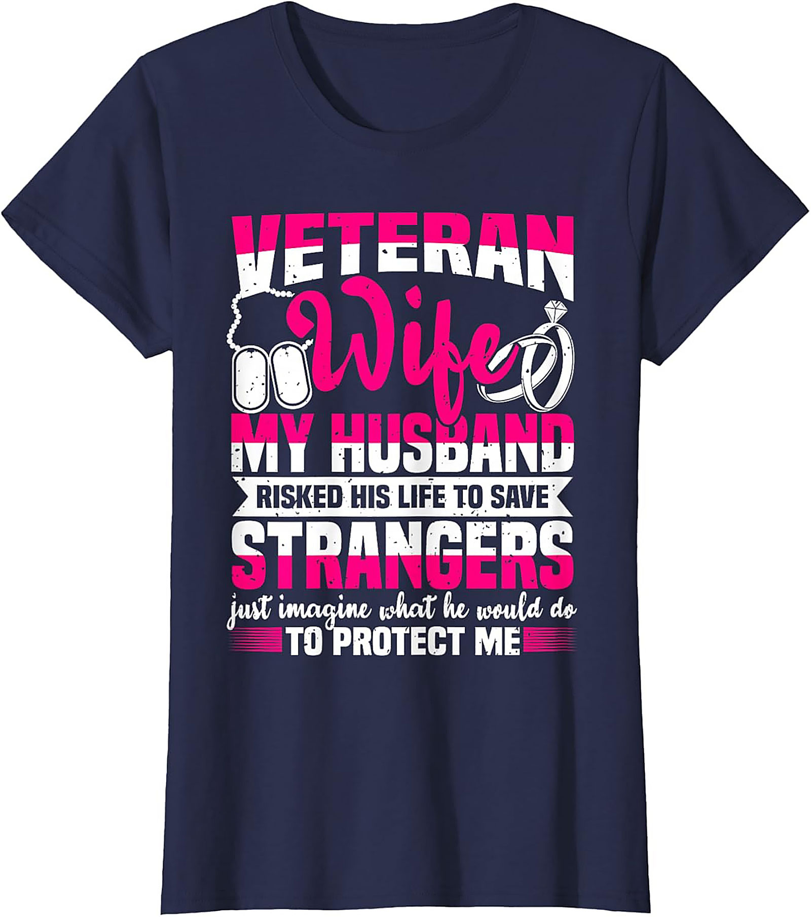 Proud Veteran Wife T-Shirt | Military Spouse Gift Idea