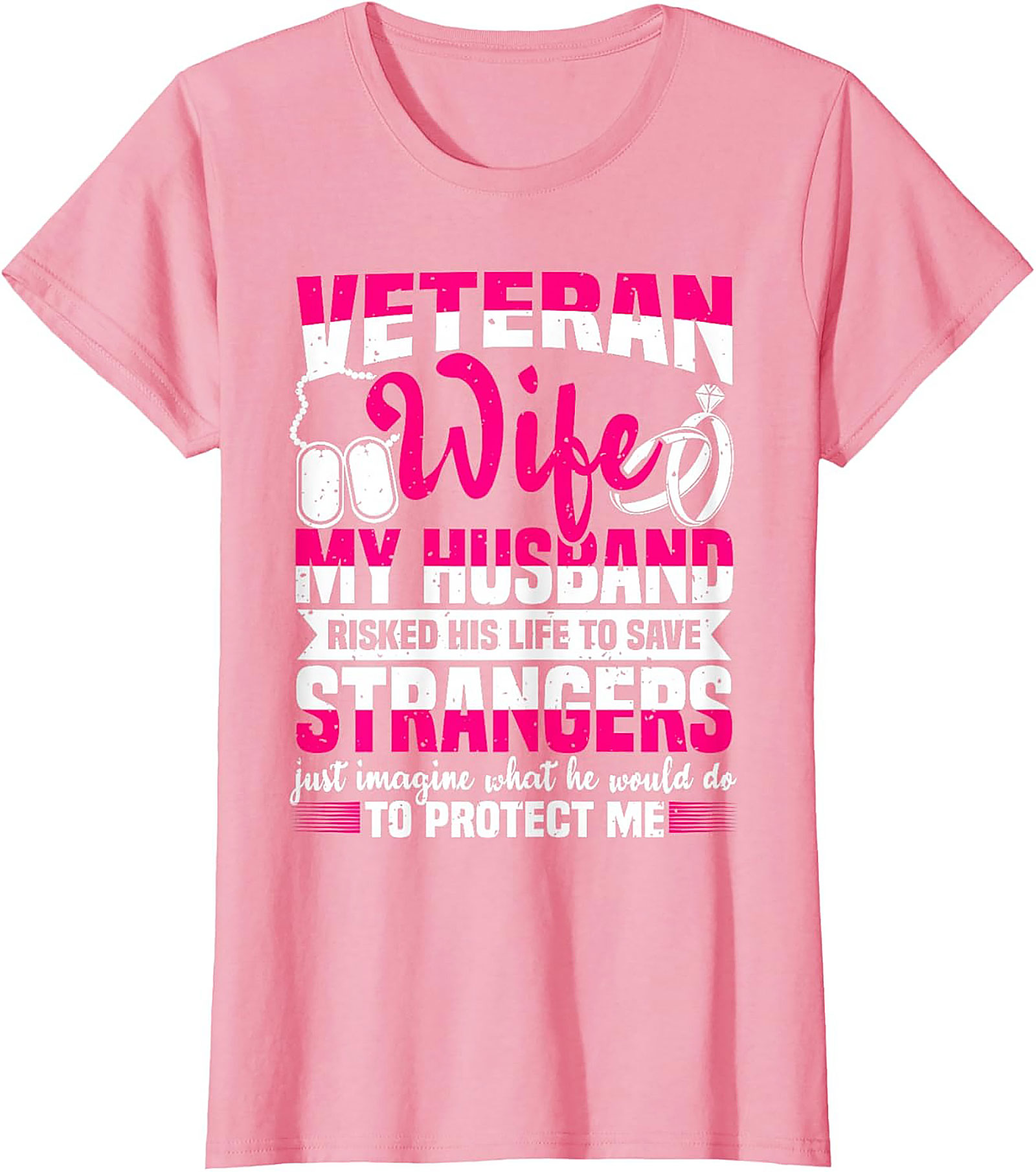 Proud Veteran Wife T-Shirt | Military Spouse Gift Idea
