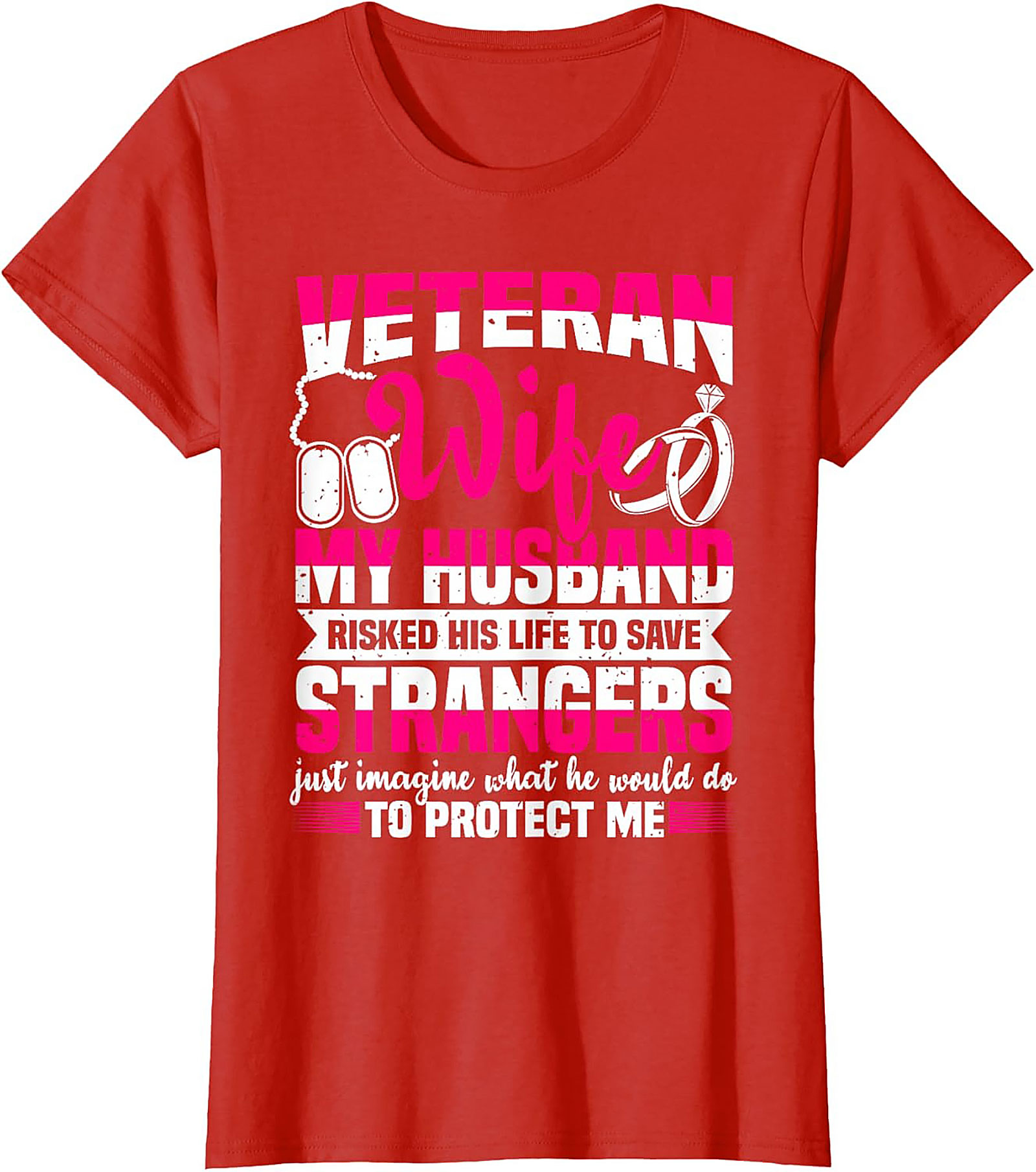 Proud Veteran Wife T-Shirt | Military Spouse Gift Idea