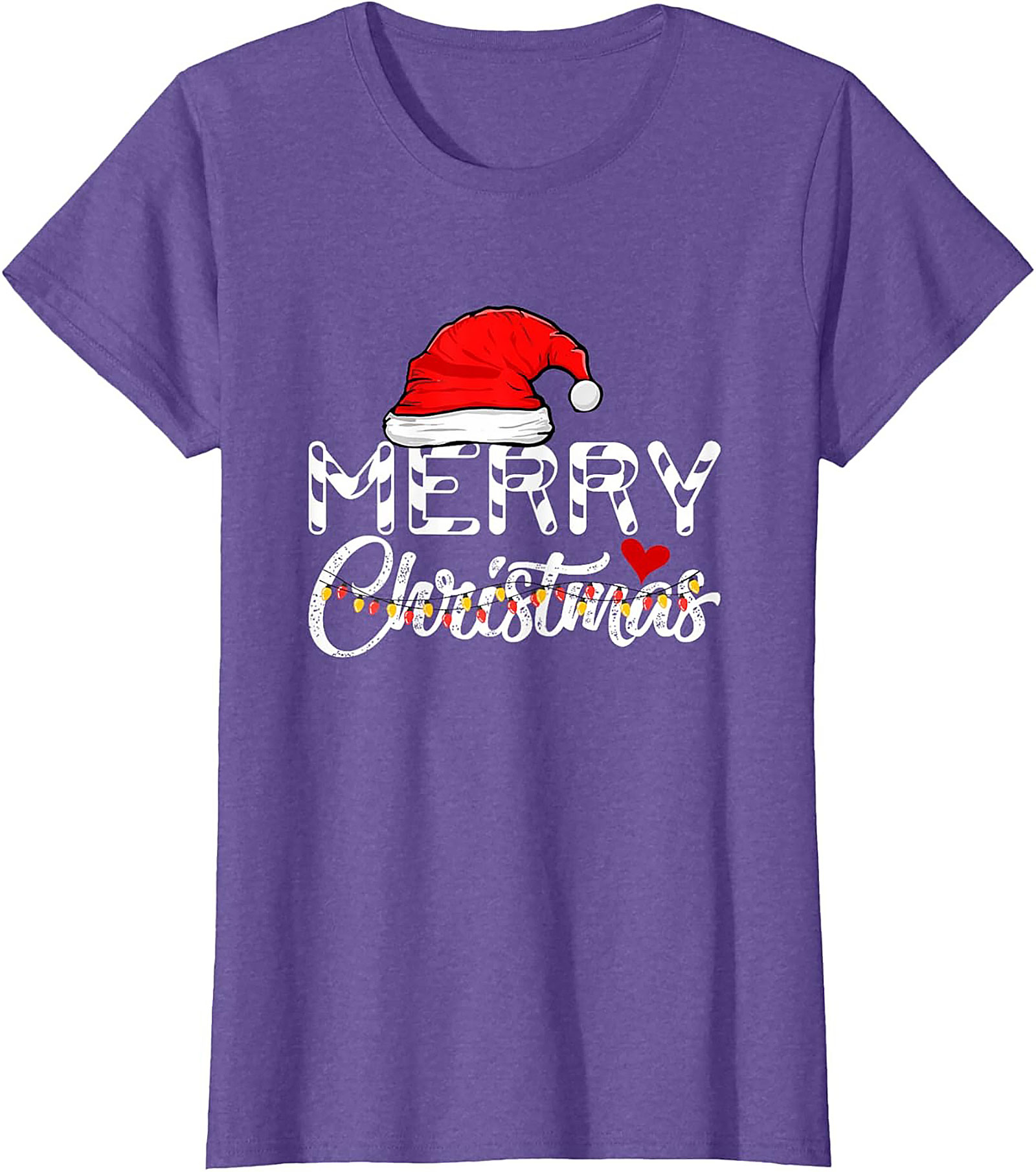 Cow Print Merry Christmas Graphic Tee Funny Holiday Shirt