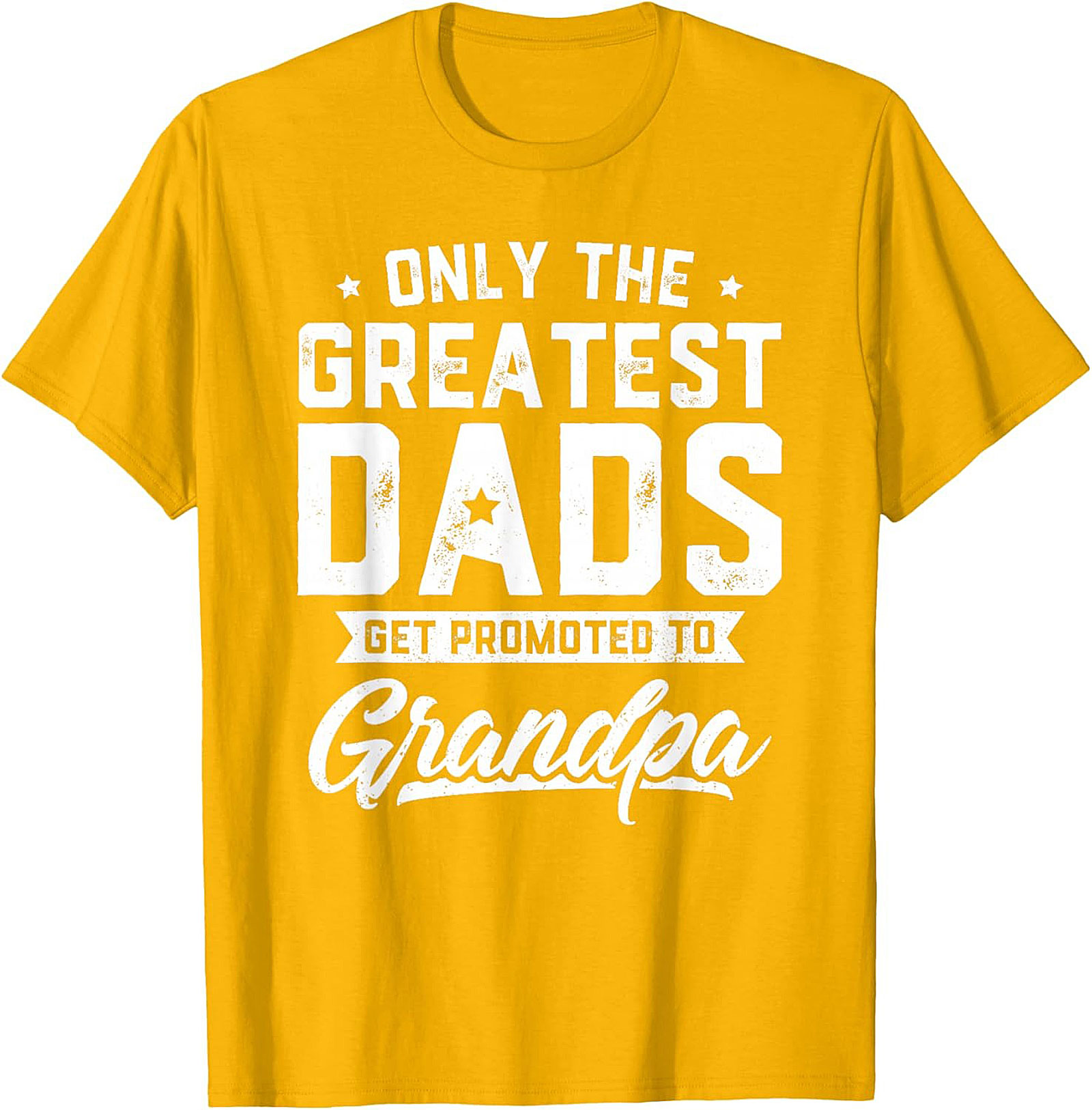 Funny Promoted to Grandpa Graphic Tee Greatest Dads Shirt