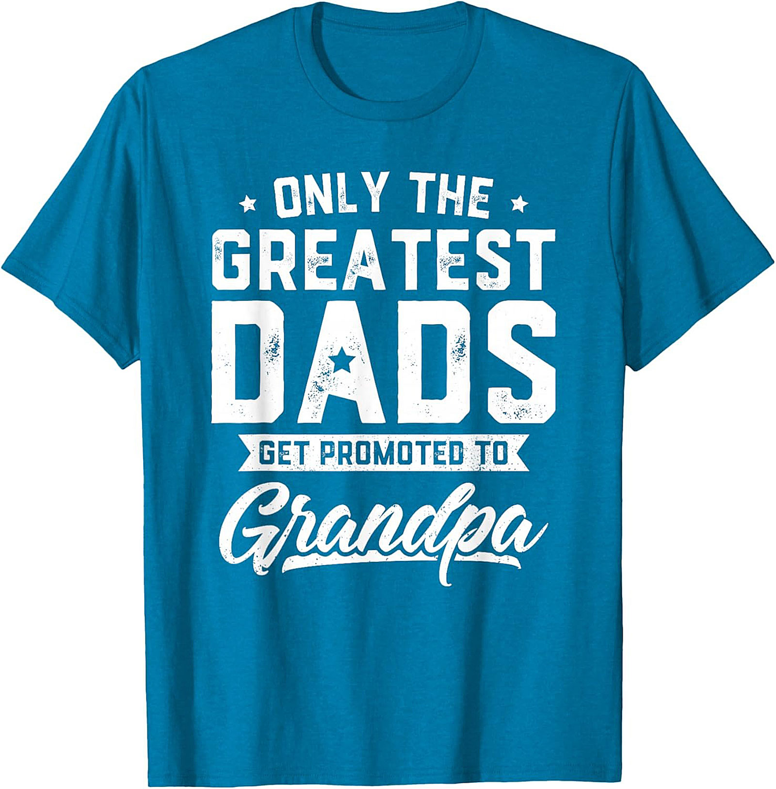 Funny Promoted to Grandpa Graphic Tee Greatest Dads Shirt