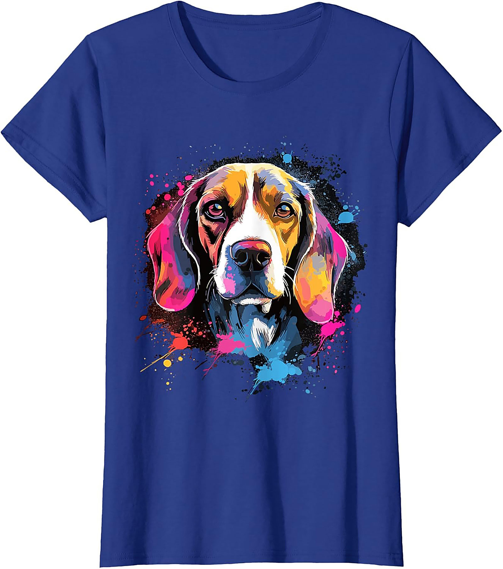 Vibrant Pop Art Beagle Dog Graphic Tee | Artistic Dog Lover T-Shirt