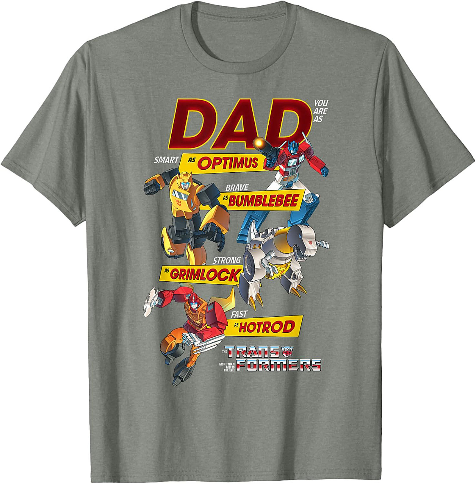 Transformers Dad T-Shirt Funny Optimus Prime Graphic Tee