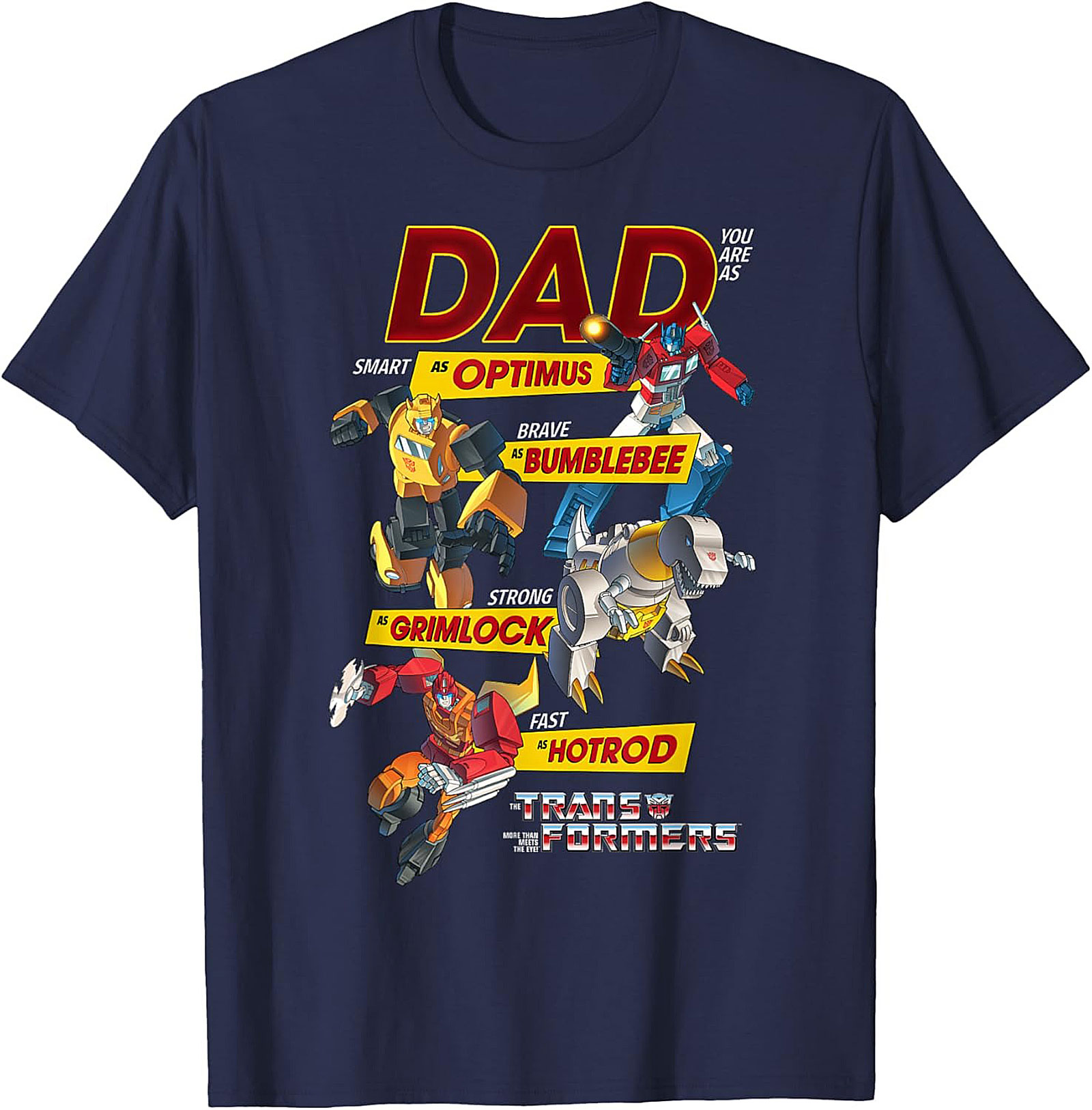 Transformers Dad T-Shirt Funny Optimus Prime Graphic Tee