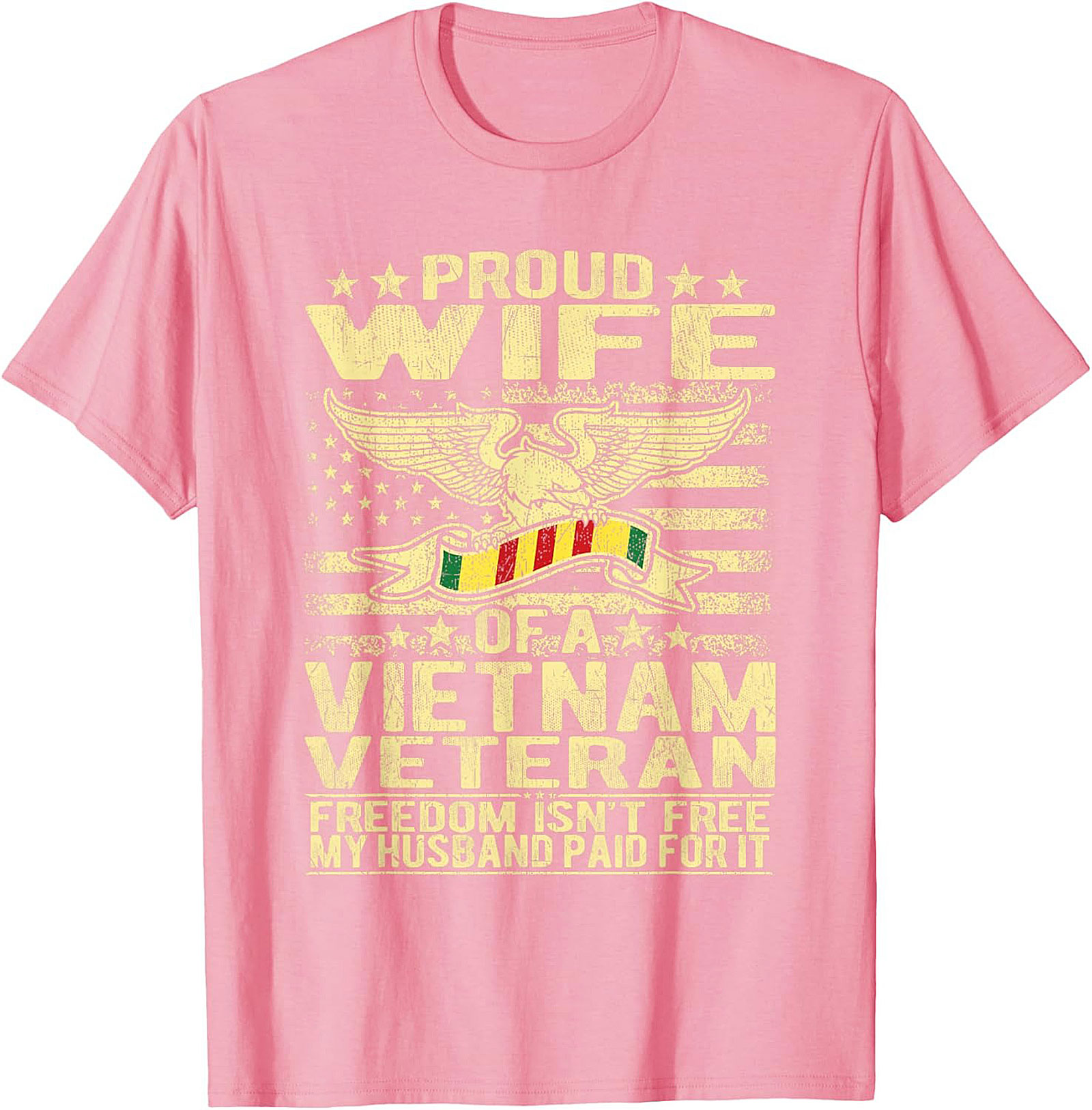 Proud Wife Vietnam Veteran Graphic Tee | Military Spouse Gift